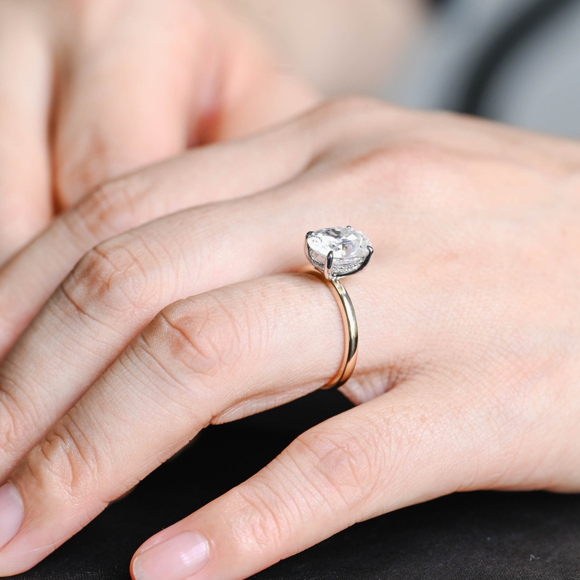 2 CT Round Three Stones Lab Grown Diamond Engagement Ring