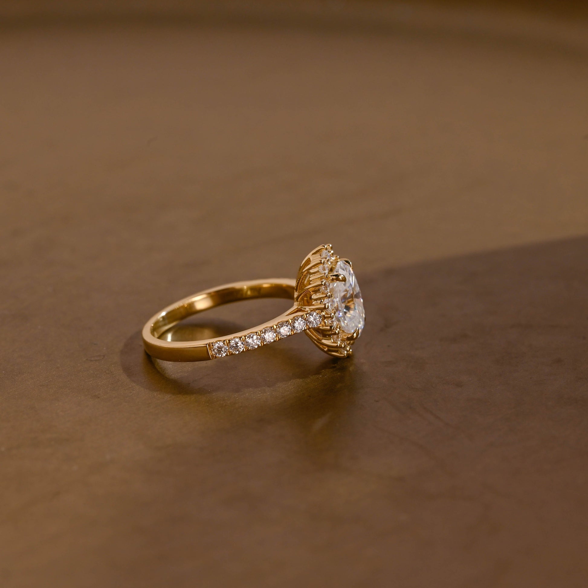 2 CT Round Three Stones Lab Grown Diamond Engagement Ring