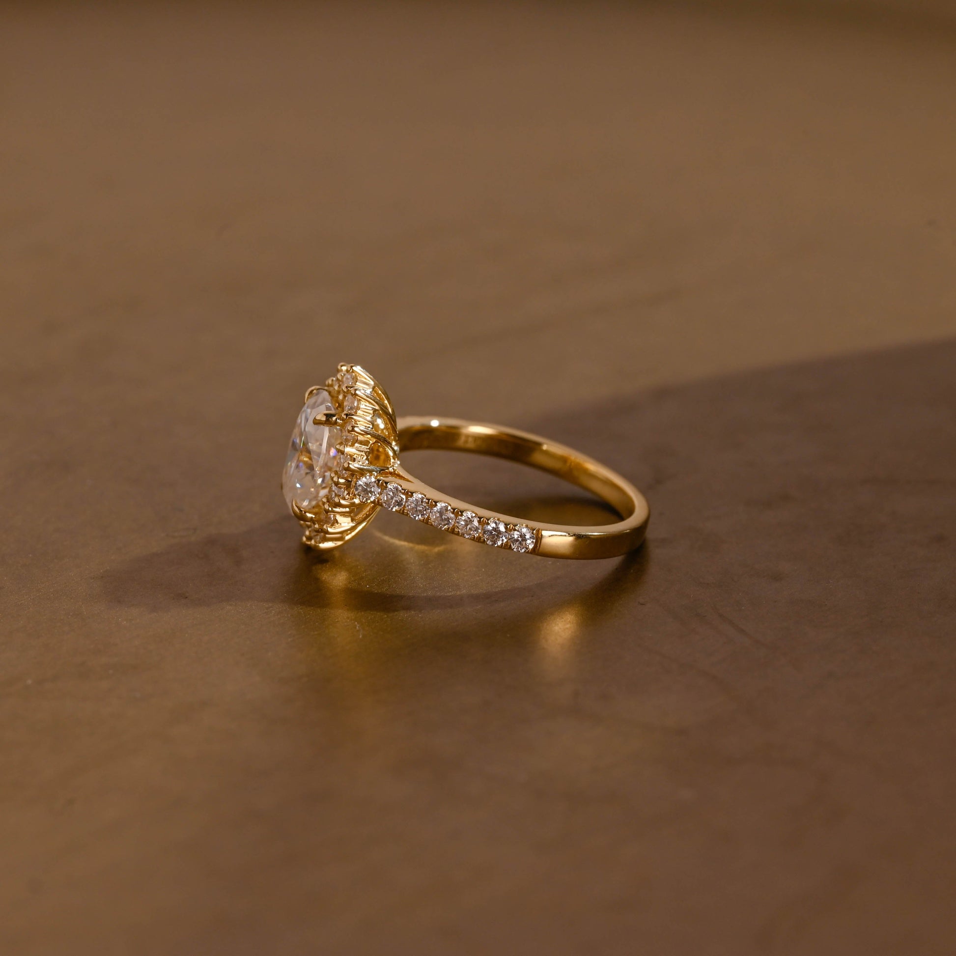 2 CT Round Three Stones Lab Grown Diamond Engagement Ring