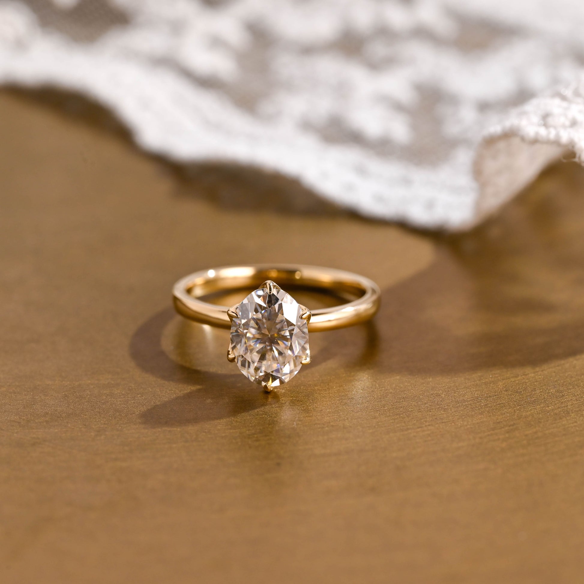 2 CT Round Three Stones Lab Grown Diamond Engagement Ring