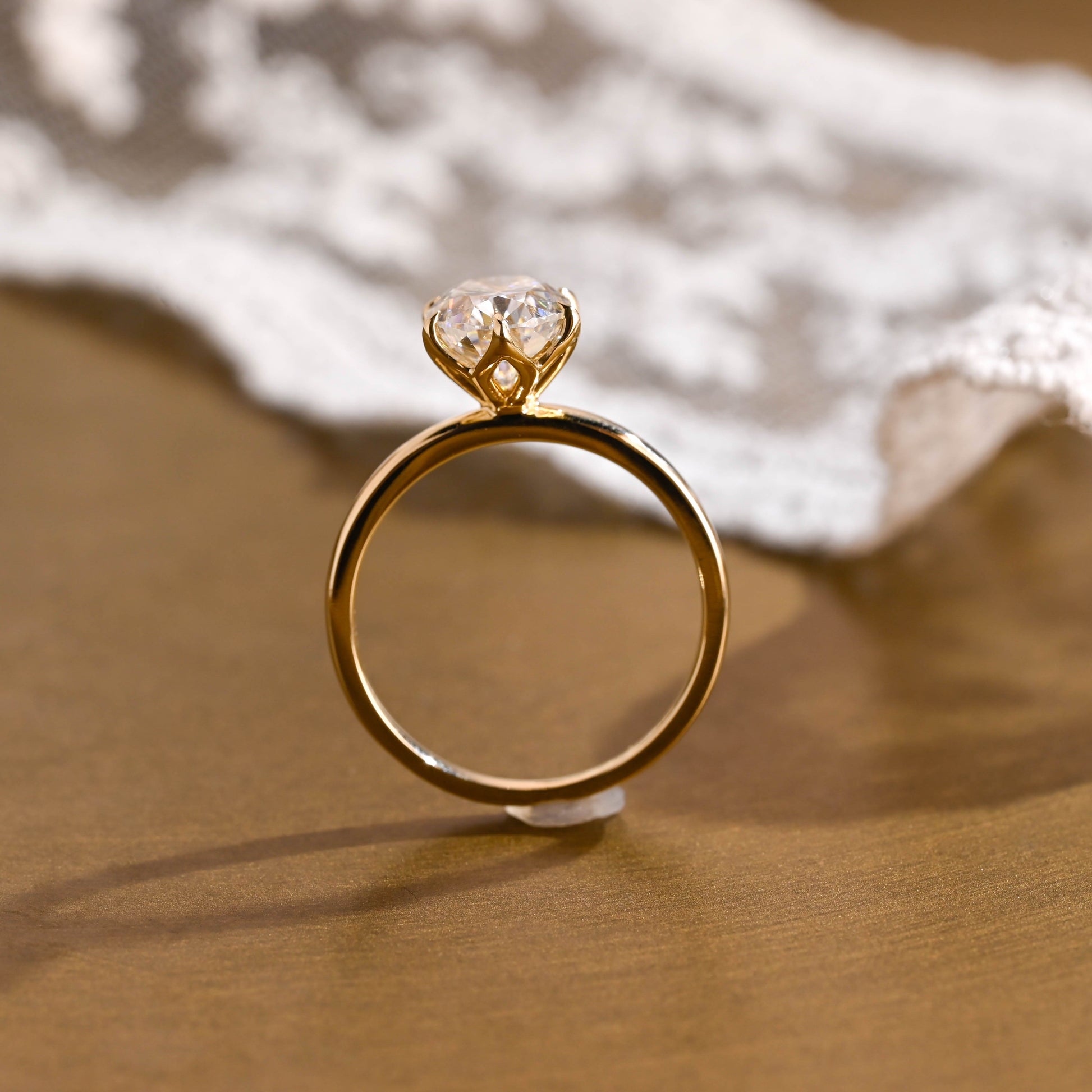 2 CT Round Three Stones Lab Grown Diamond Engagement Ring
