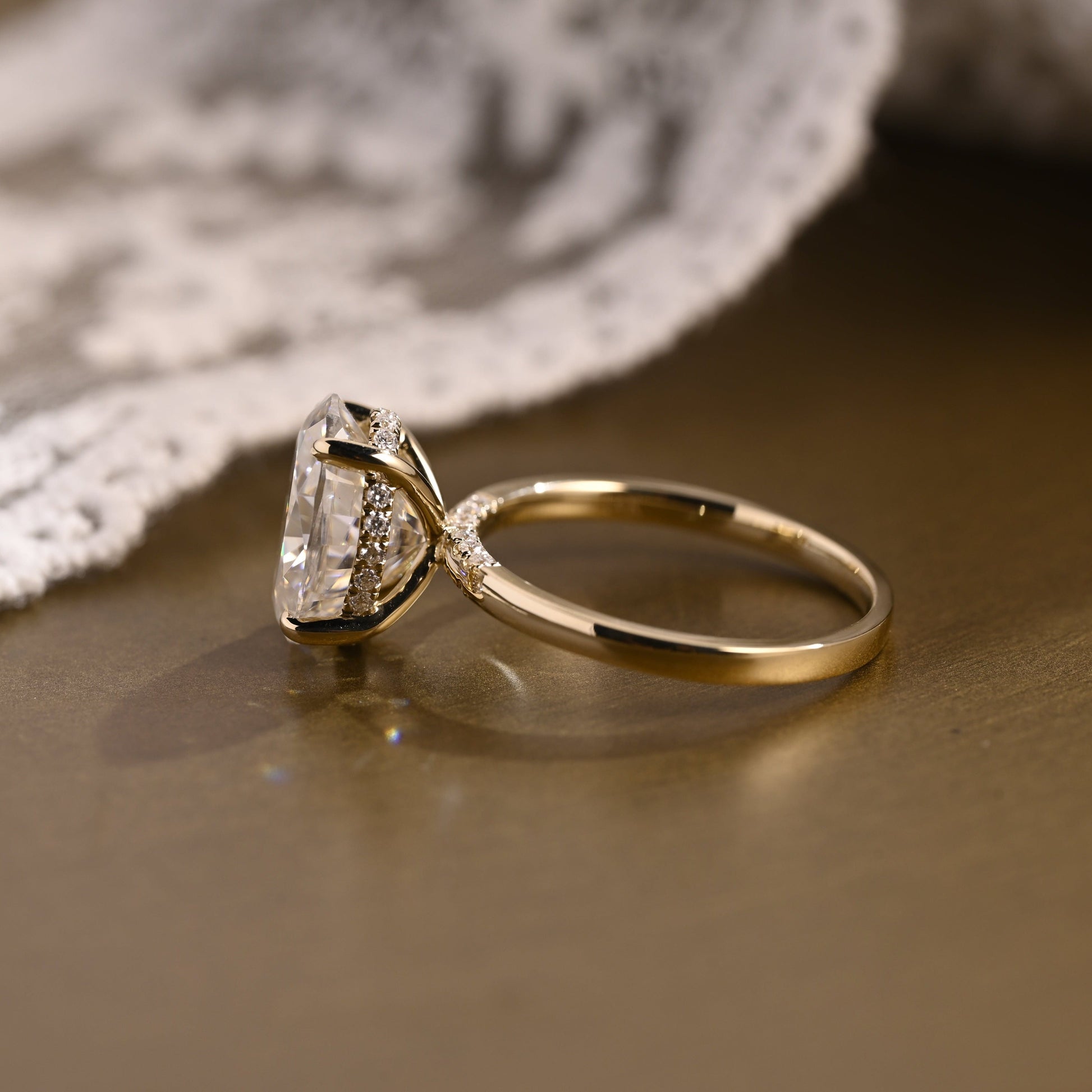 2 CT Round Three Stones Lab Grown Diamond Engagement Ring