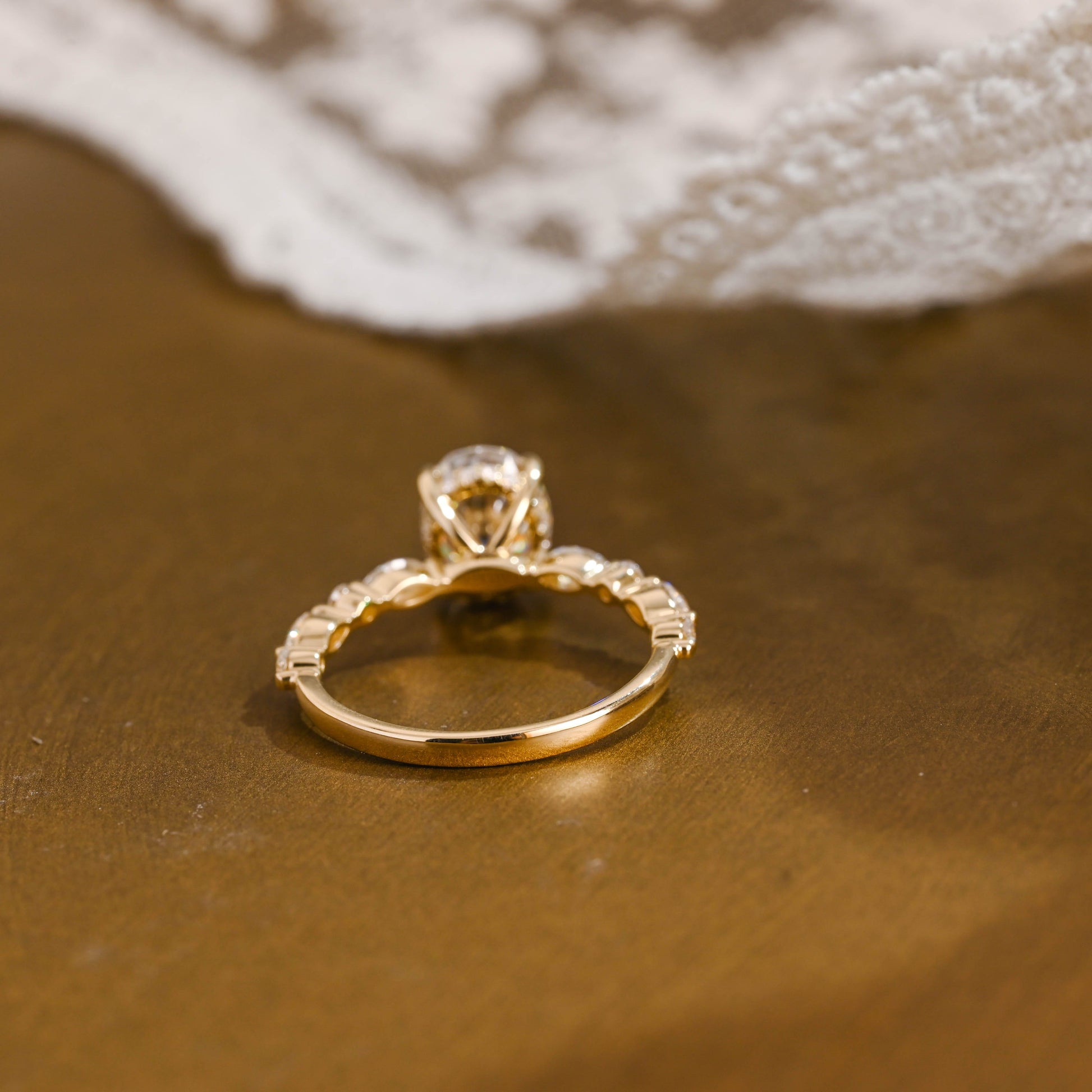2 CT Round Three Stones Lab Grown Diamond Engagement Ring