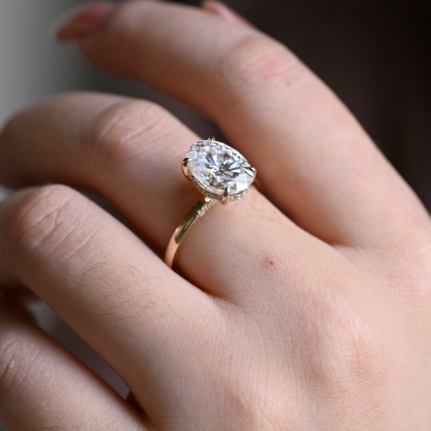 2 CT Round Three Stones Lab Grown Diamond Engagement Ring