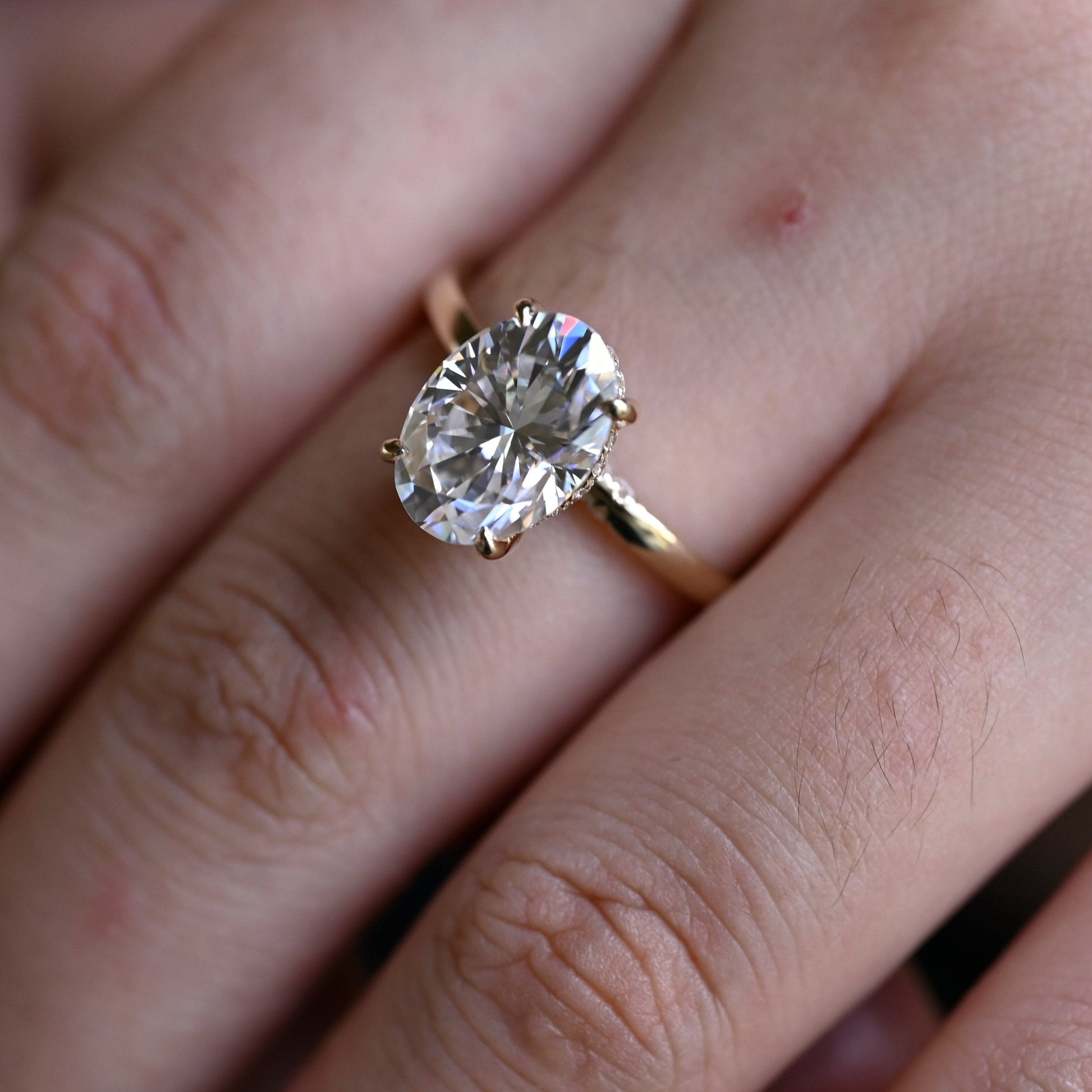 2 CT Round Three Stones Lab Grown Diamond Engagement Ring