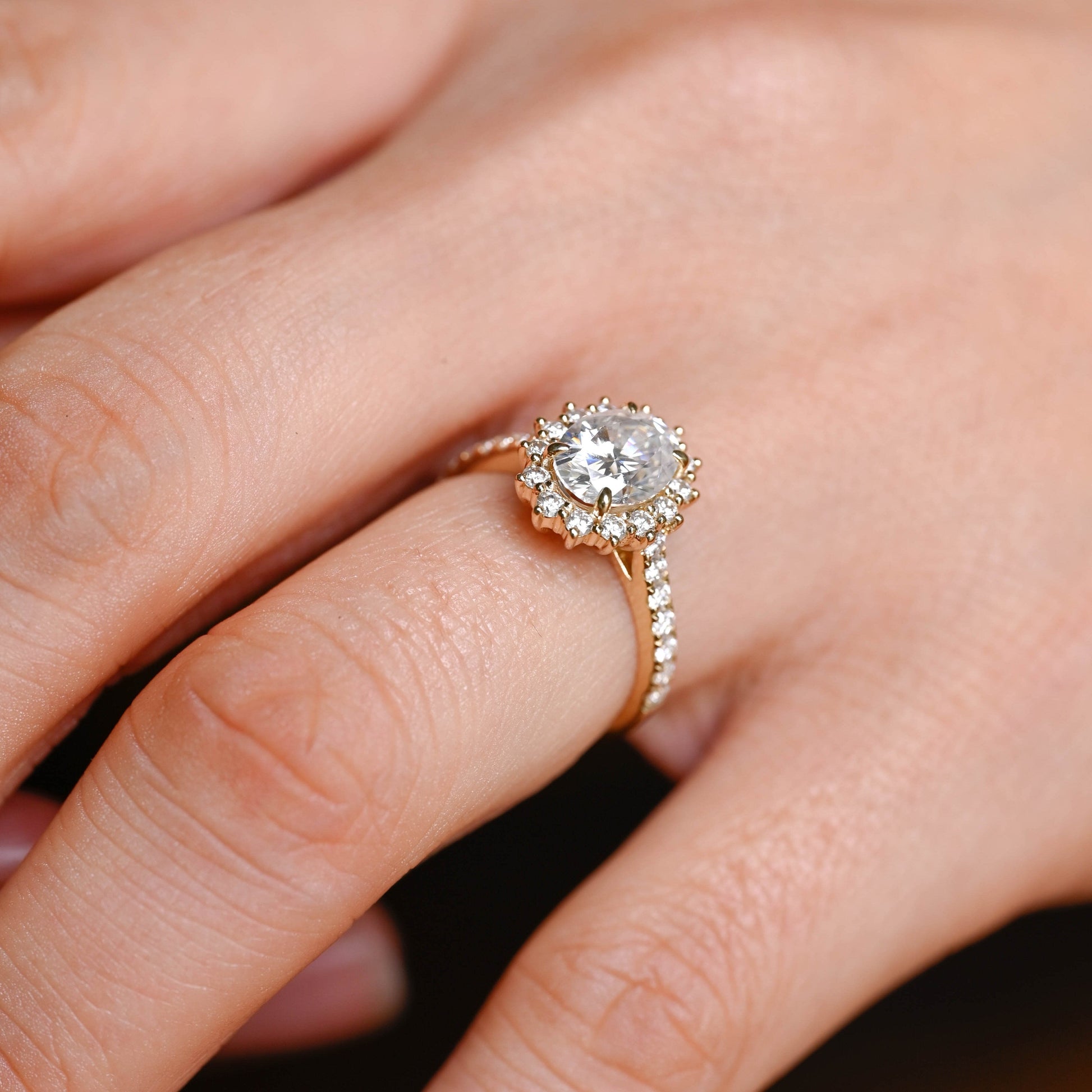 2 CT Round Three Stones Lab Grown Diamond Engagement Ring