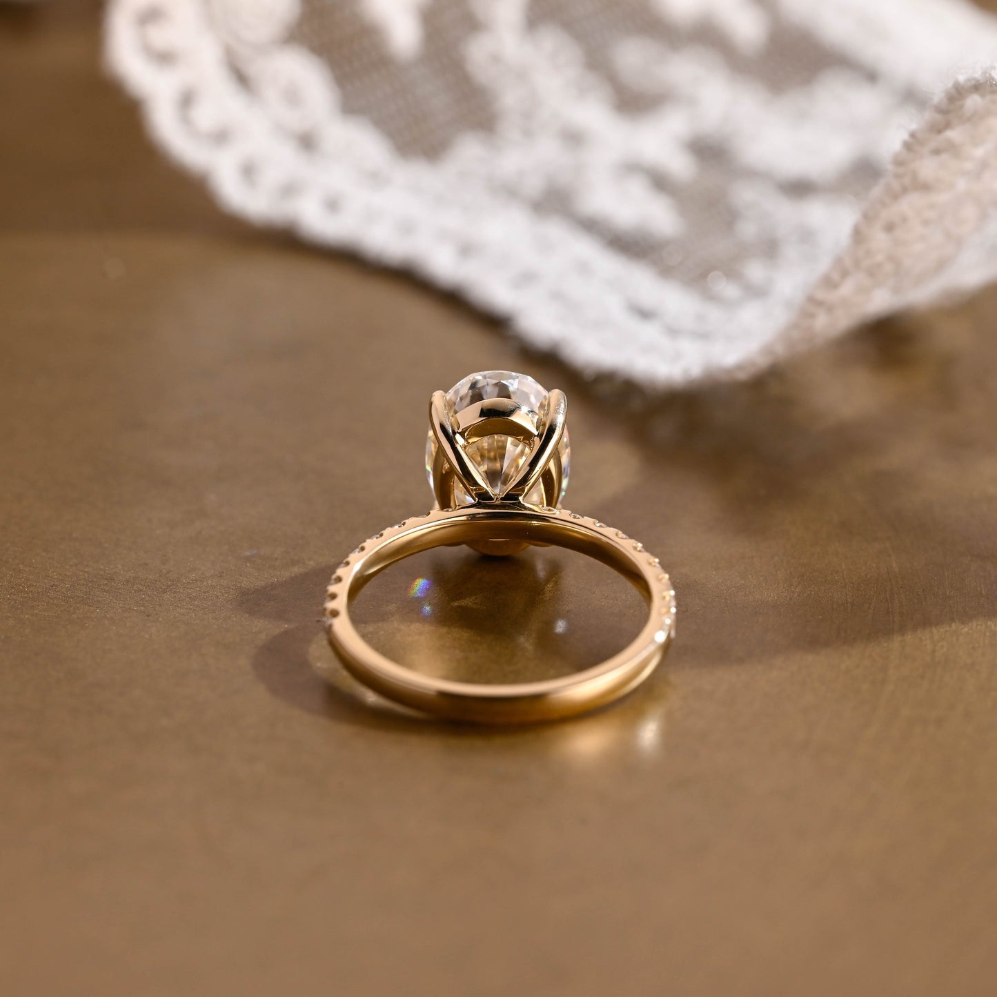 2 CT Round Three Stones Lab Grown Diamond Engagement Ring