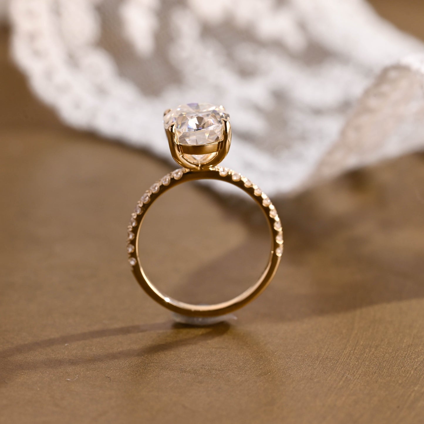 2 CT Round Three Stones Lab Grown Diamond Engagement Ring