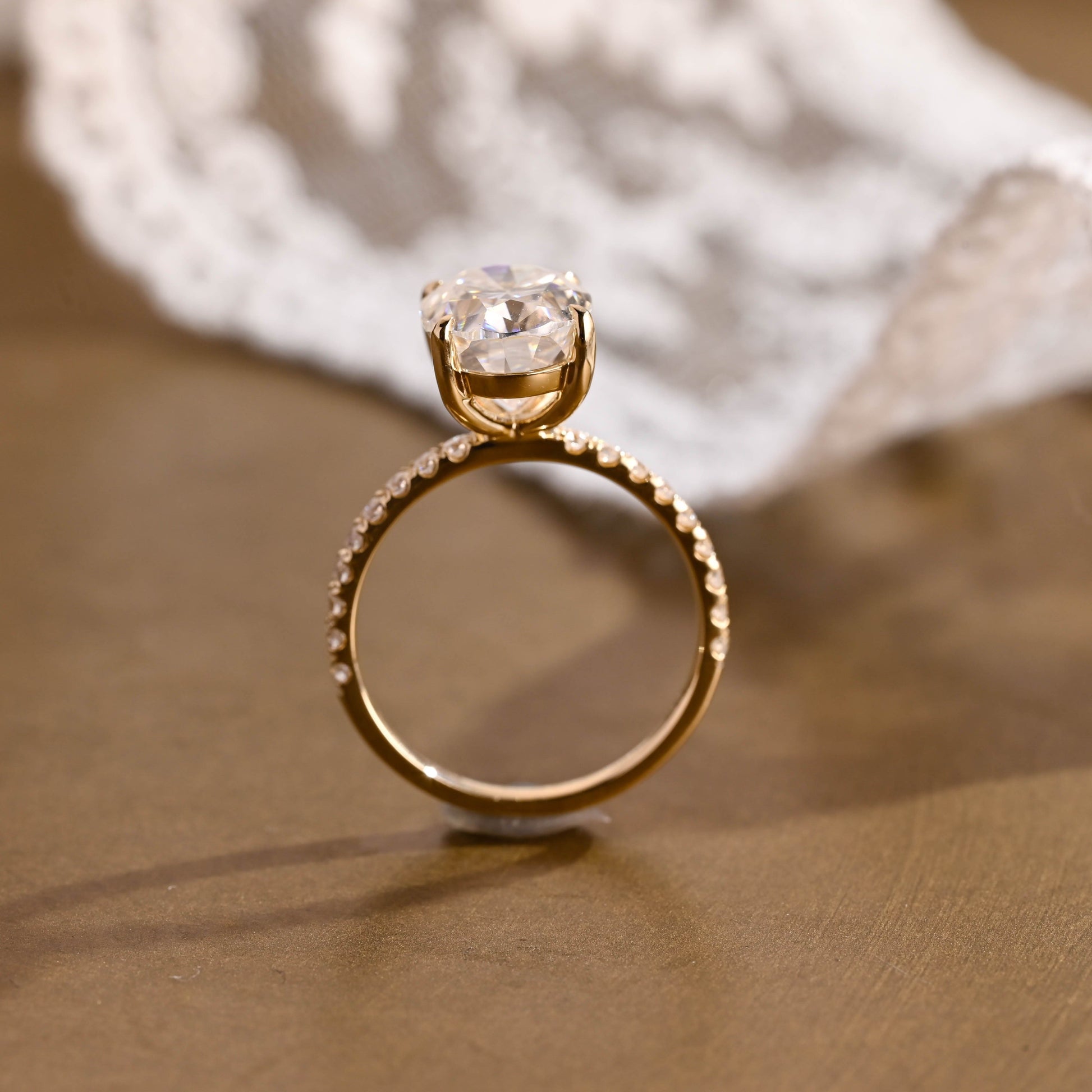 2 CT Round Three Stones Lab Grown Diamond Engagement Ring