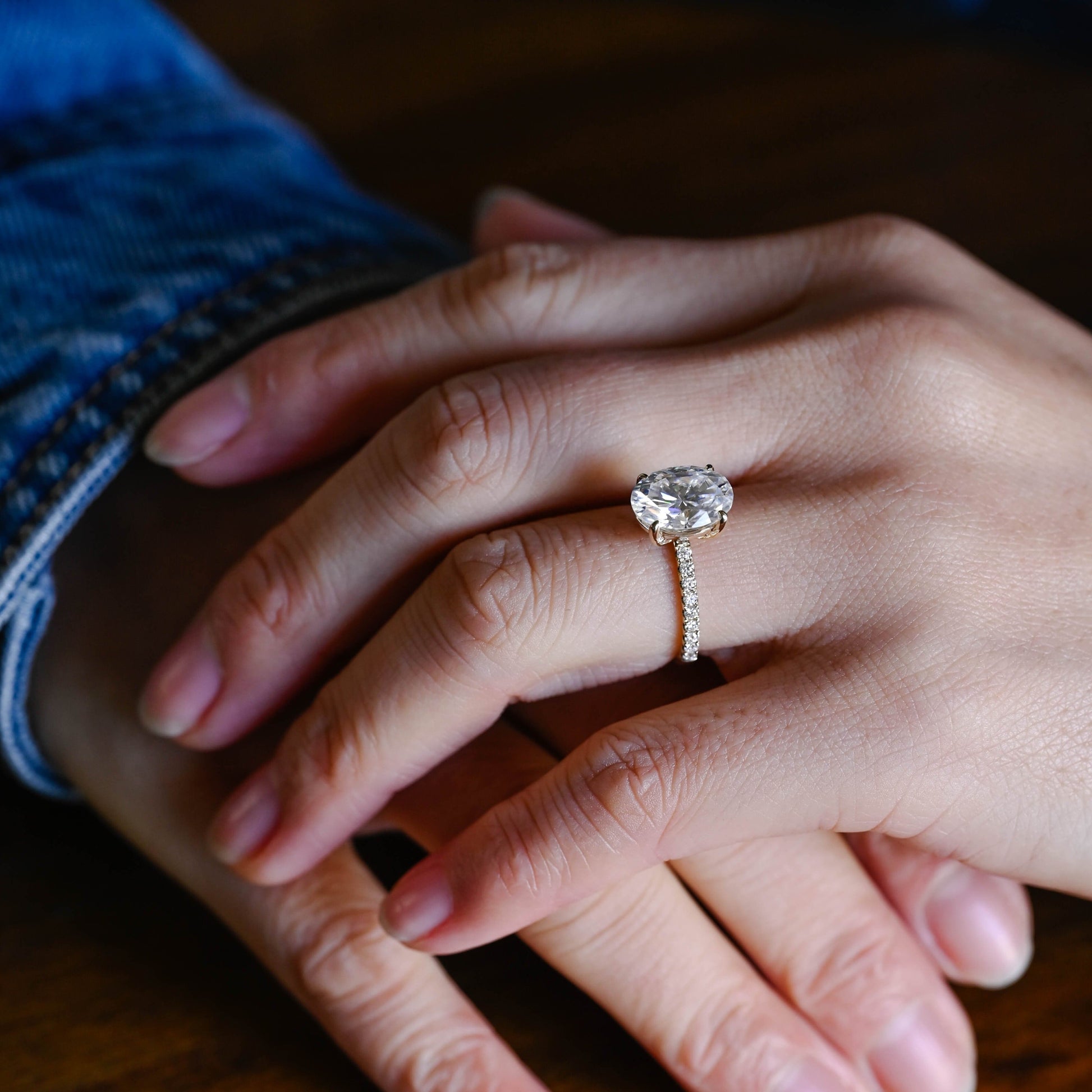 2 CT Round Three Stones Lab Grown Diamond Engagement Ring