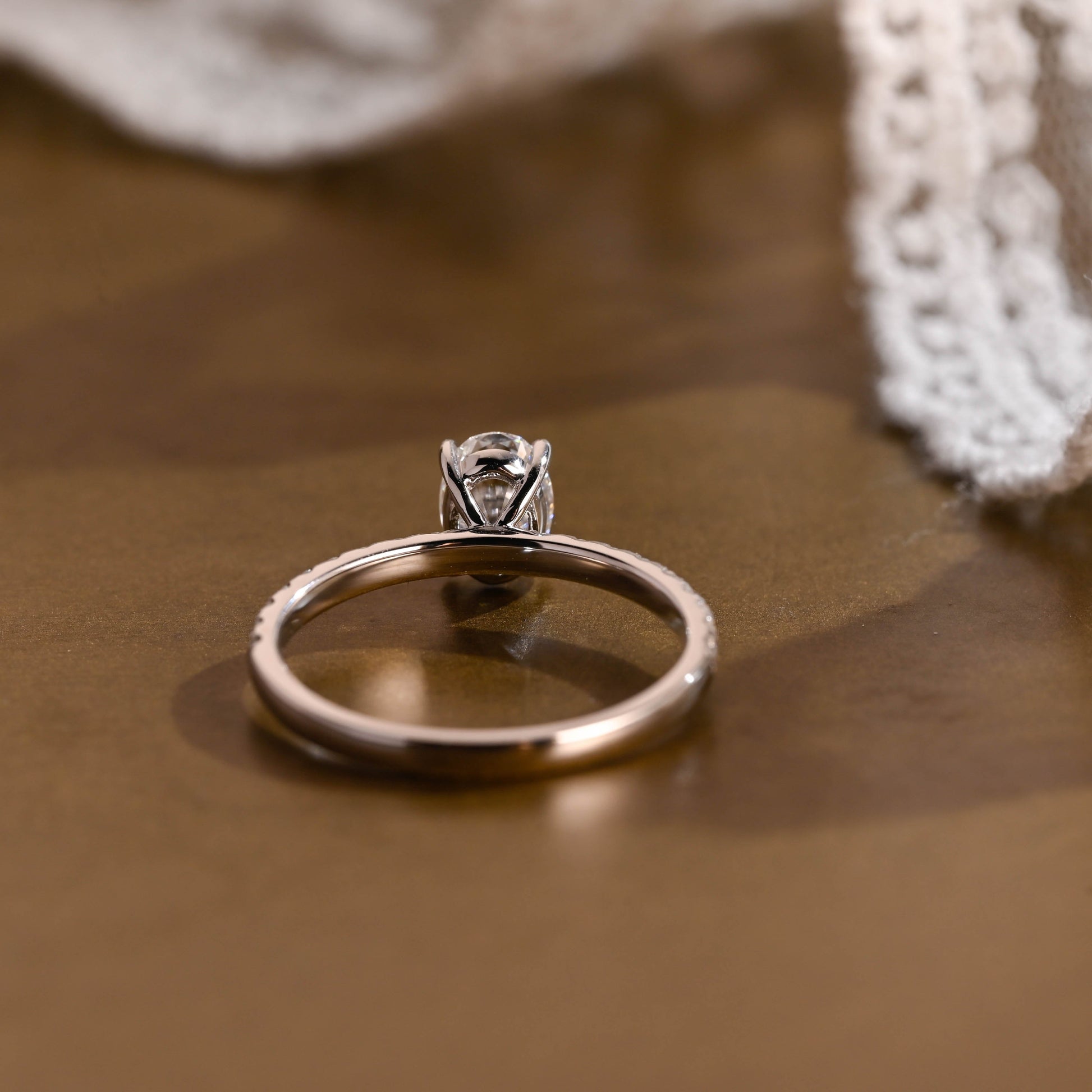 2 CT Round Three Stones Lab Grown Diamond Engagement Ring