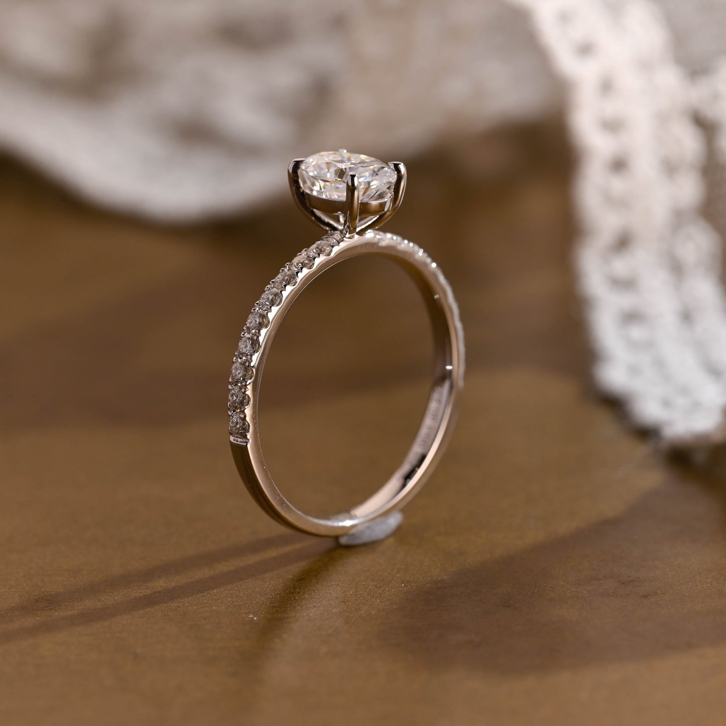 2 CT Round Three Stones Lab Grown Diamond Engagement Ring