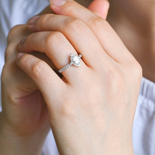 2 CT Round Three Stones Lab Grown Diamond Engagement Ring