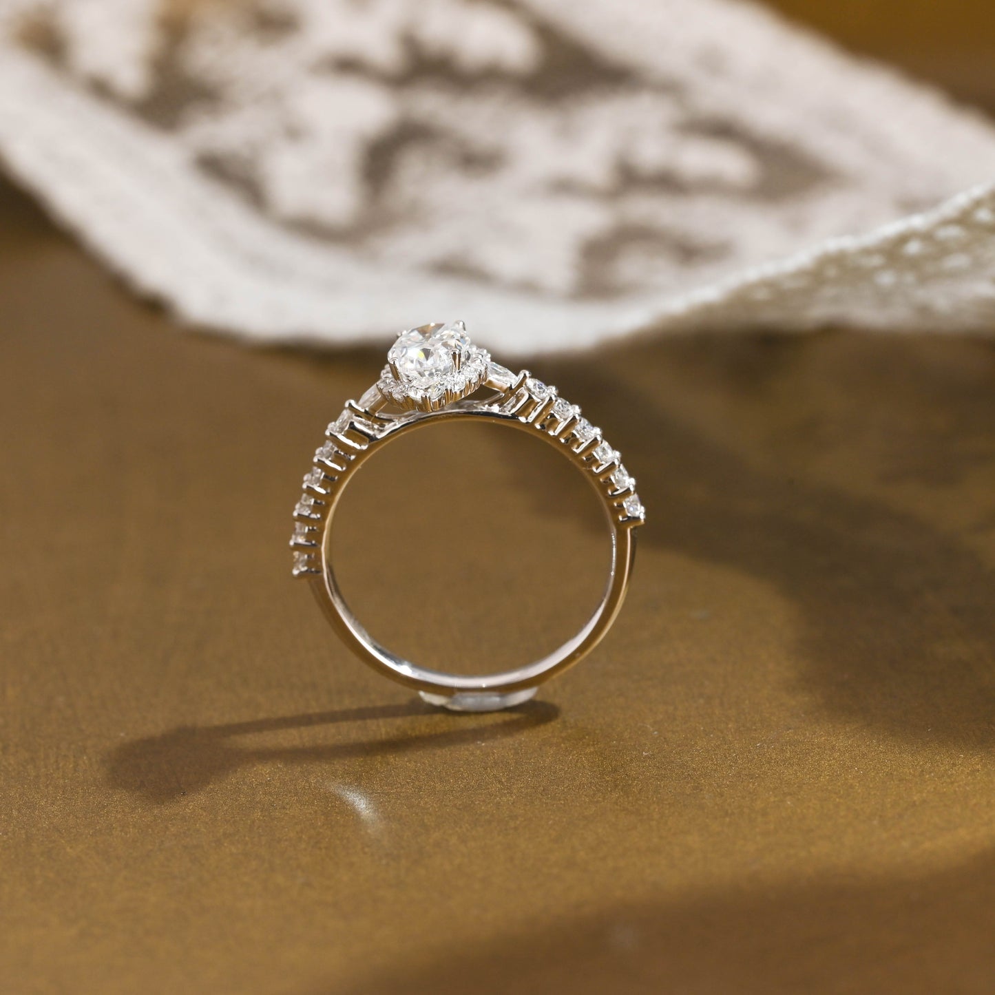 2 CT Round Three Stones Lab Grown Diamond Engagement Ring