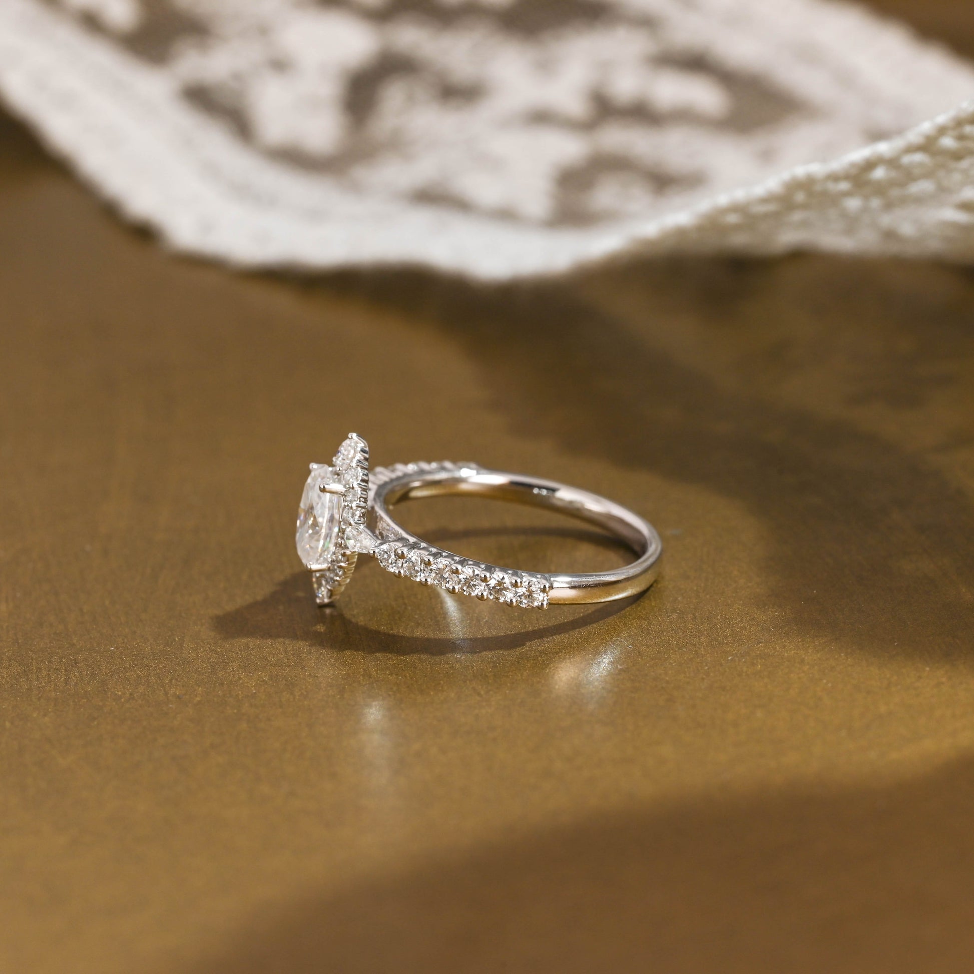 2 CT Round Three Stones Lab Grown Diamond Engagement Ring