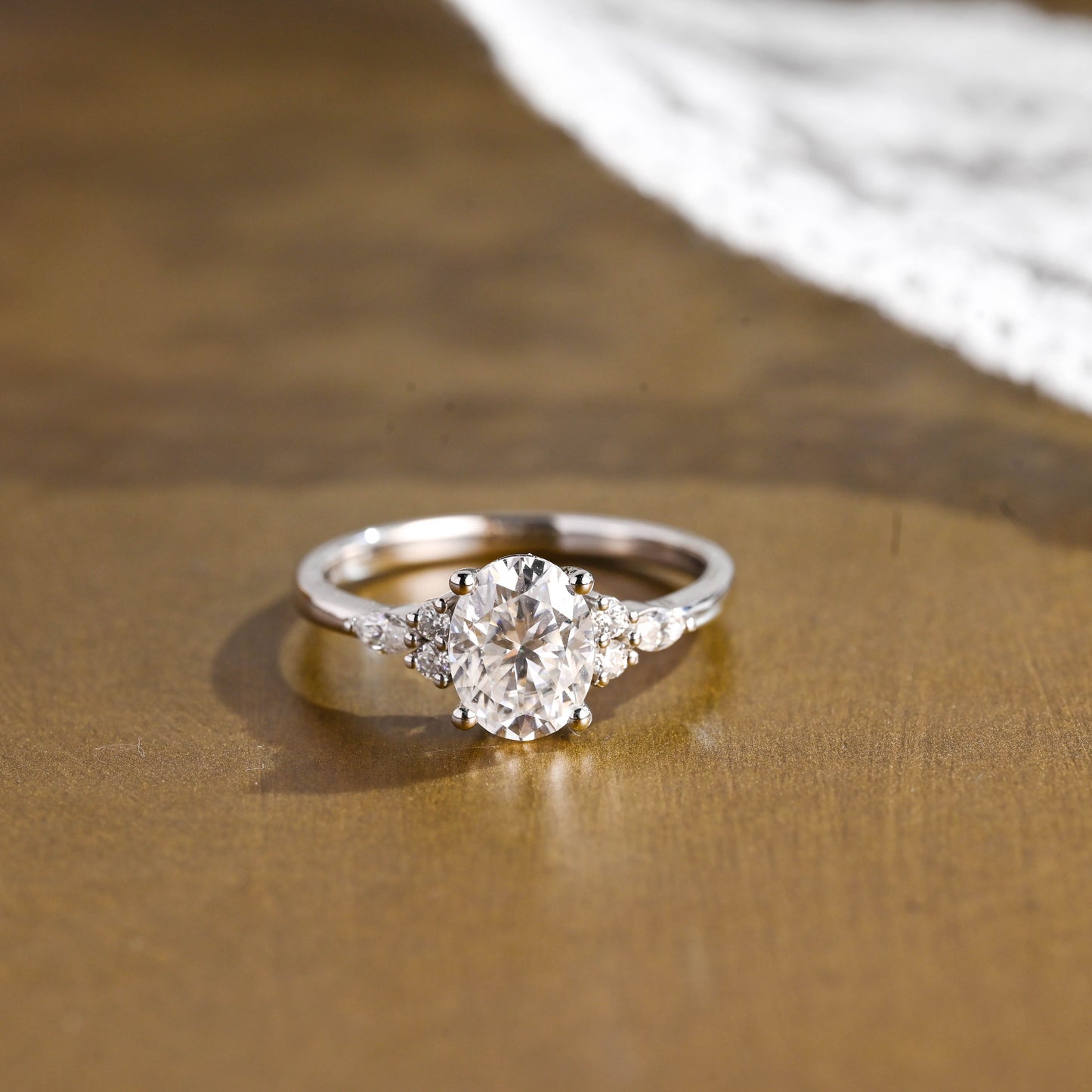 2 CT Round Three Stones Lab Grown Diamond Engagement Ring