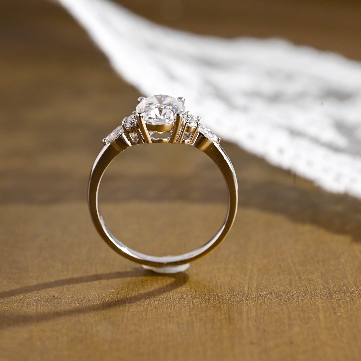 2 CT Round Three Stones Lab Grown Diamond Engagement Ring