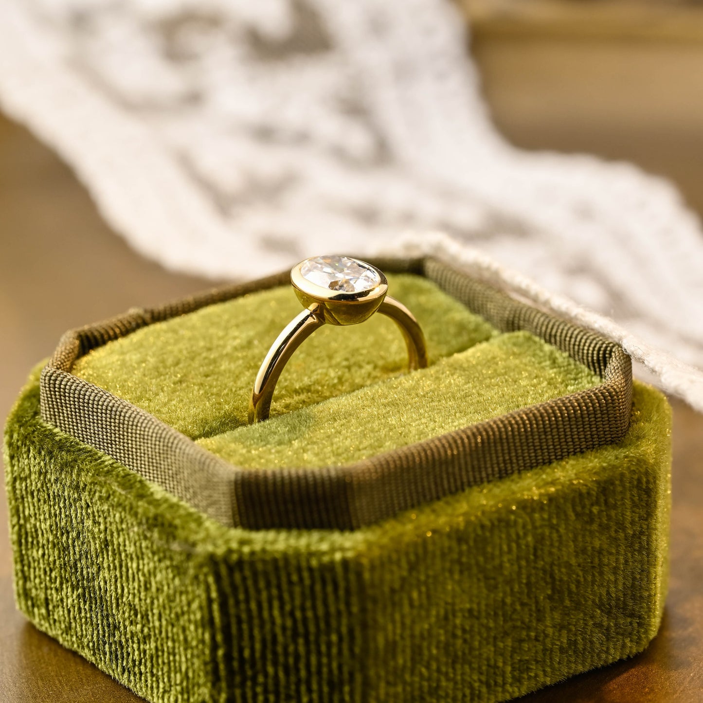 2 CT Round Three Stones Lab Grown Diamond Engagement Ring