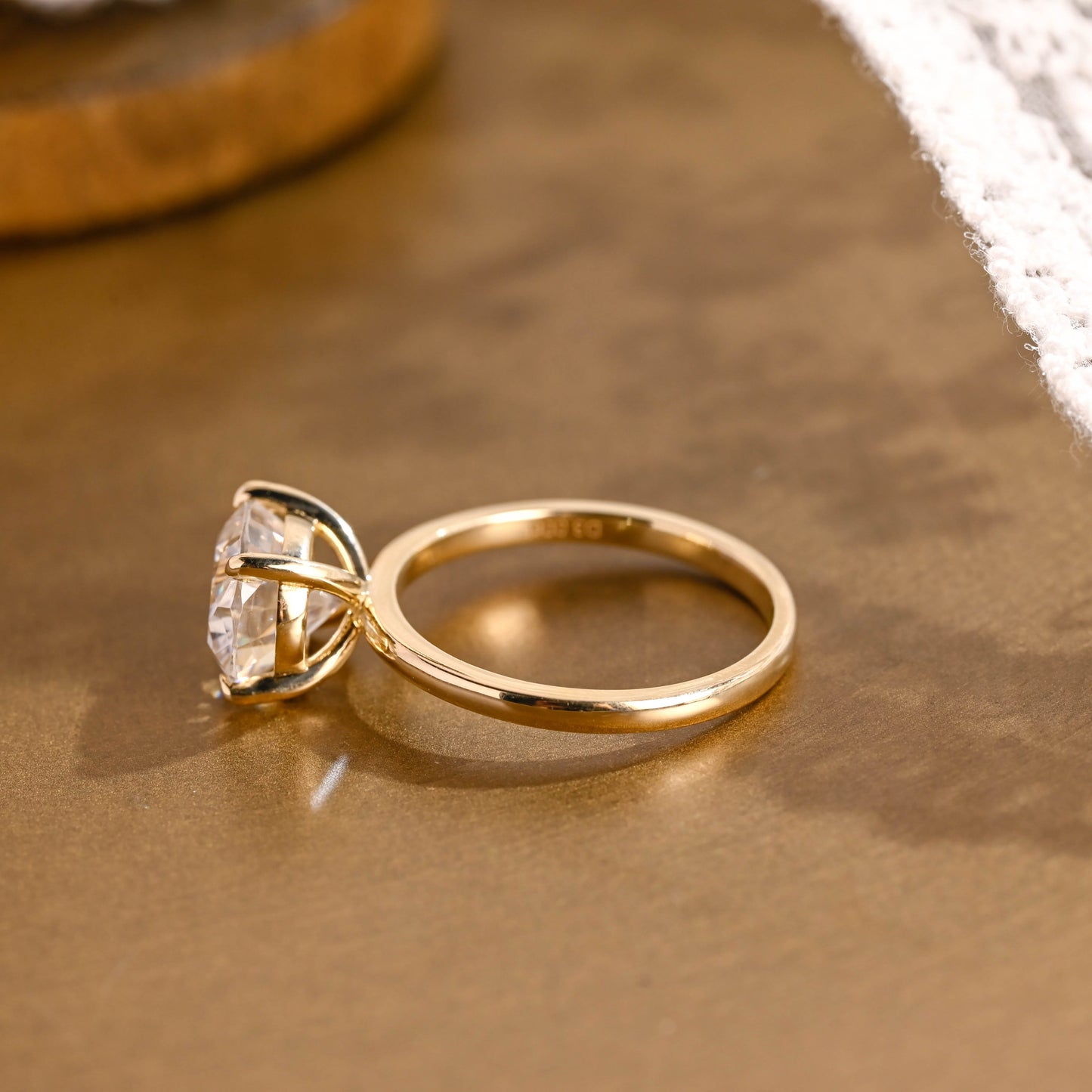 2 CT Round Three Stones Lab Grown Diamond Engagement Ring