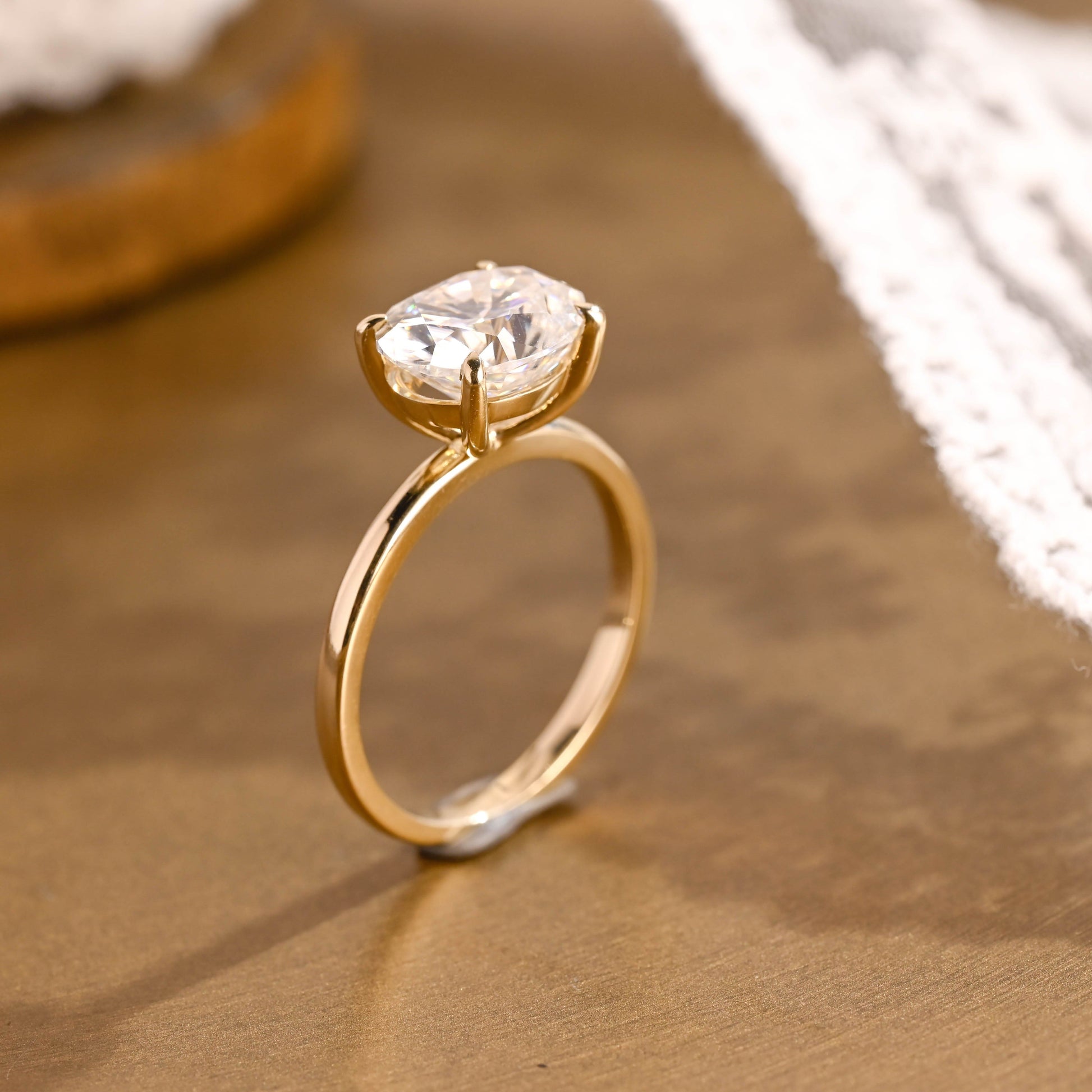 2 CT Round Three Stones Lab Grown Diamond Engagement Ring