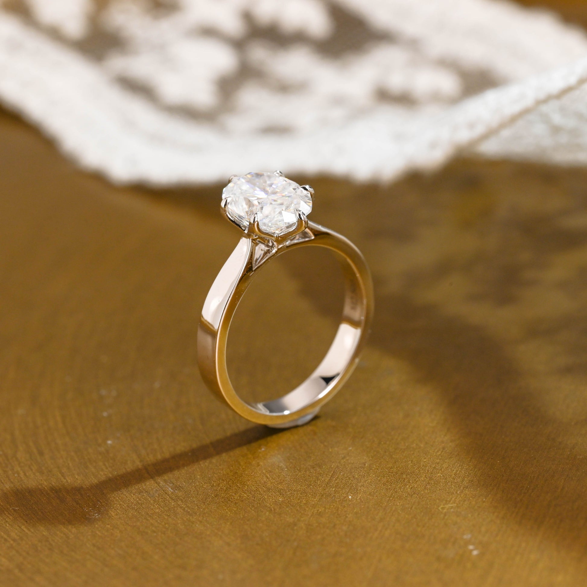 2 CT Round Three Stones Lab Grown Diamond Engagement Ring