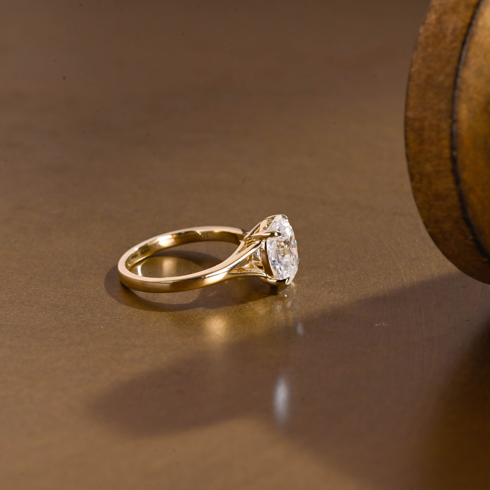 2 CT Round Three Stones Lab Grown Diamond Engagement Ring