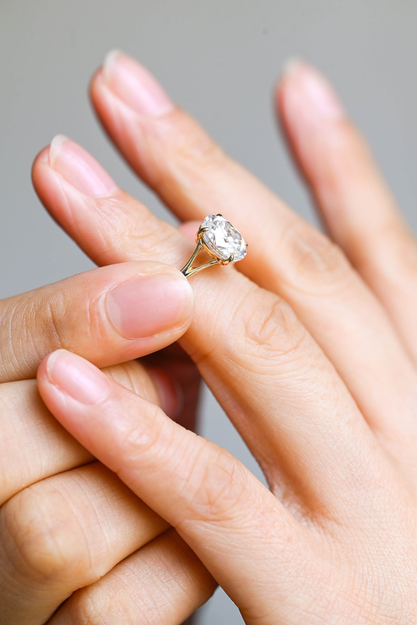 2 CT Round Three Stones Lab Grown Diamond Engagement Ring
