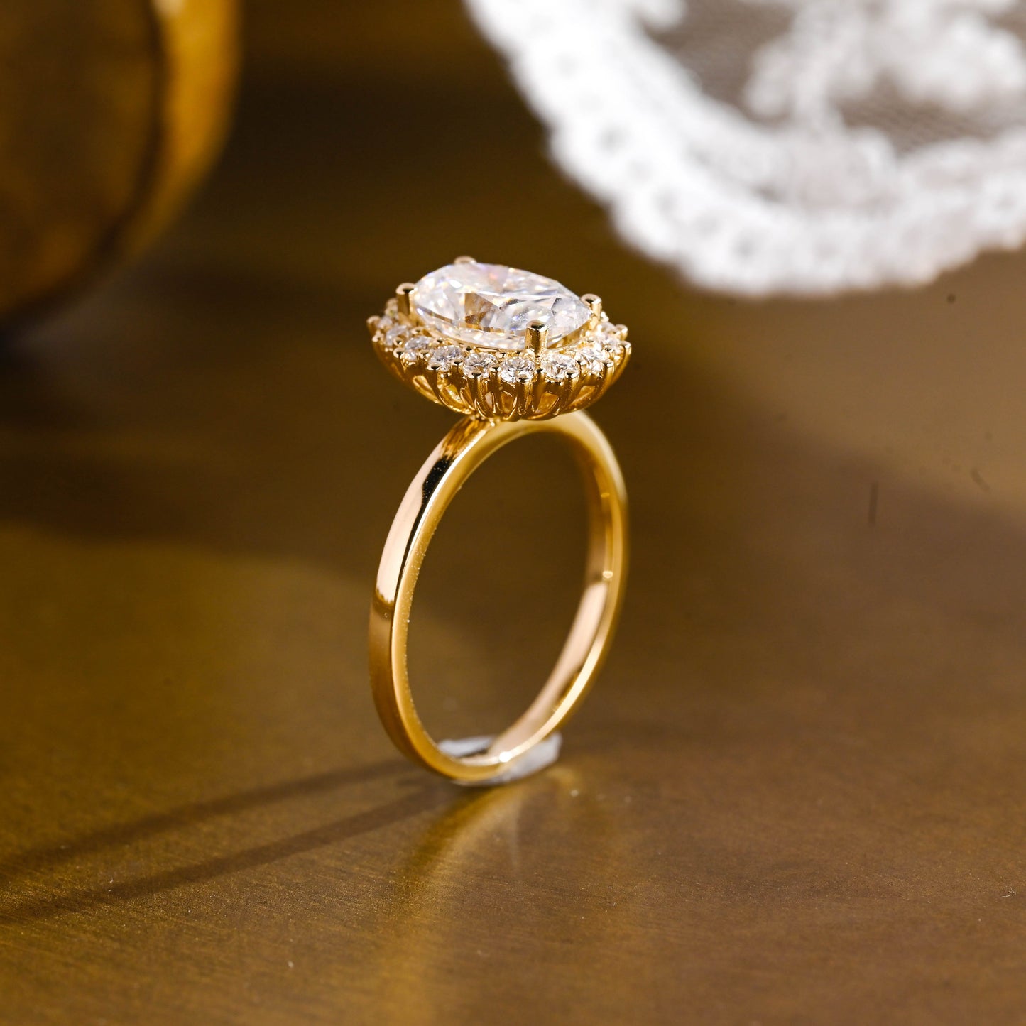 2 CT Round Three Stones Lab Grown Diamond Engagement Ring