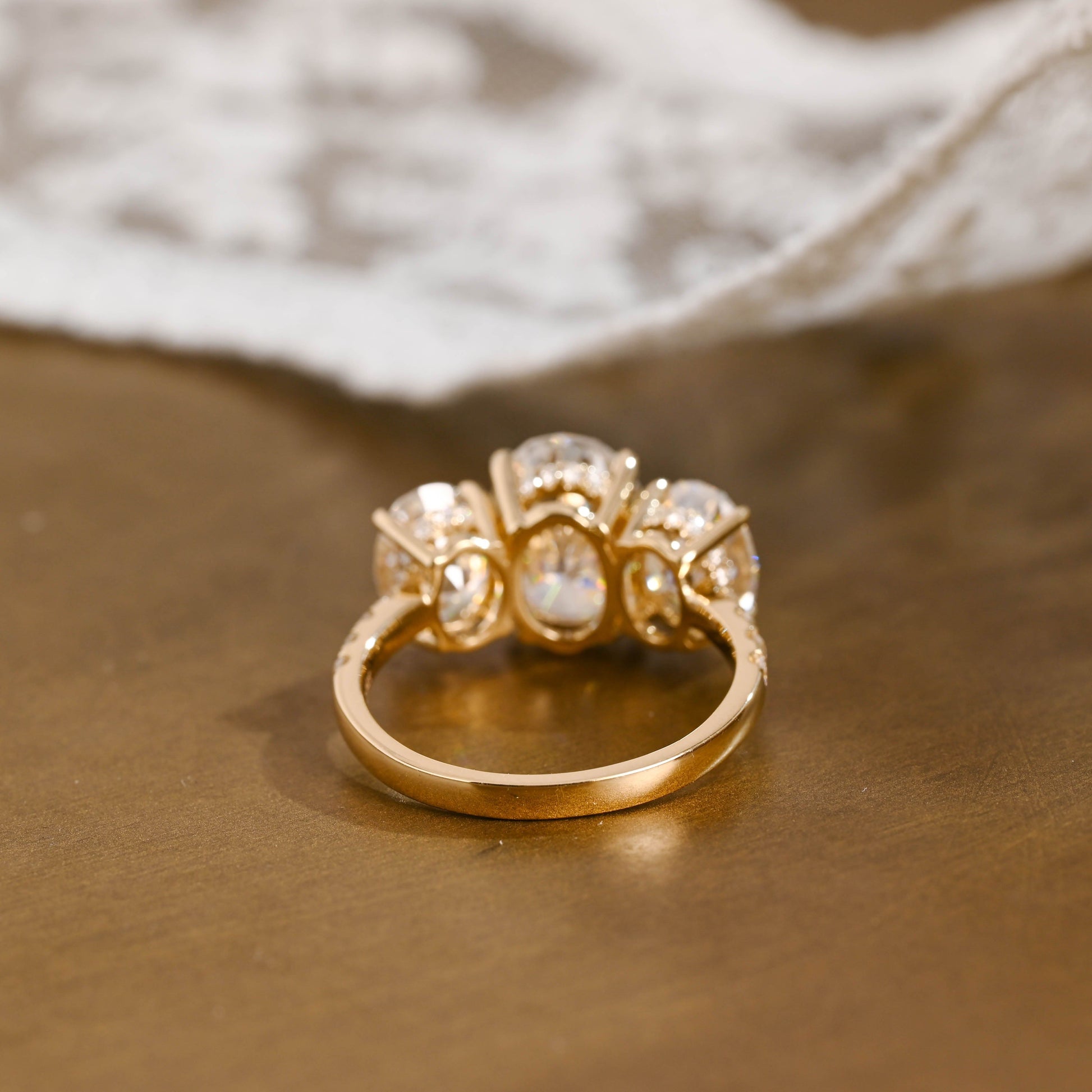 2 CT Round Three Stones Lab Grown Diamond Engagement Ring