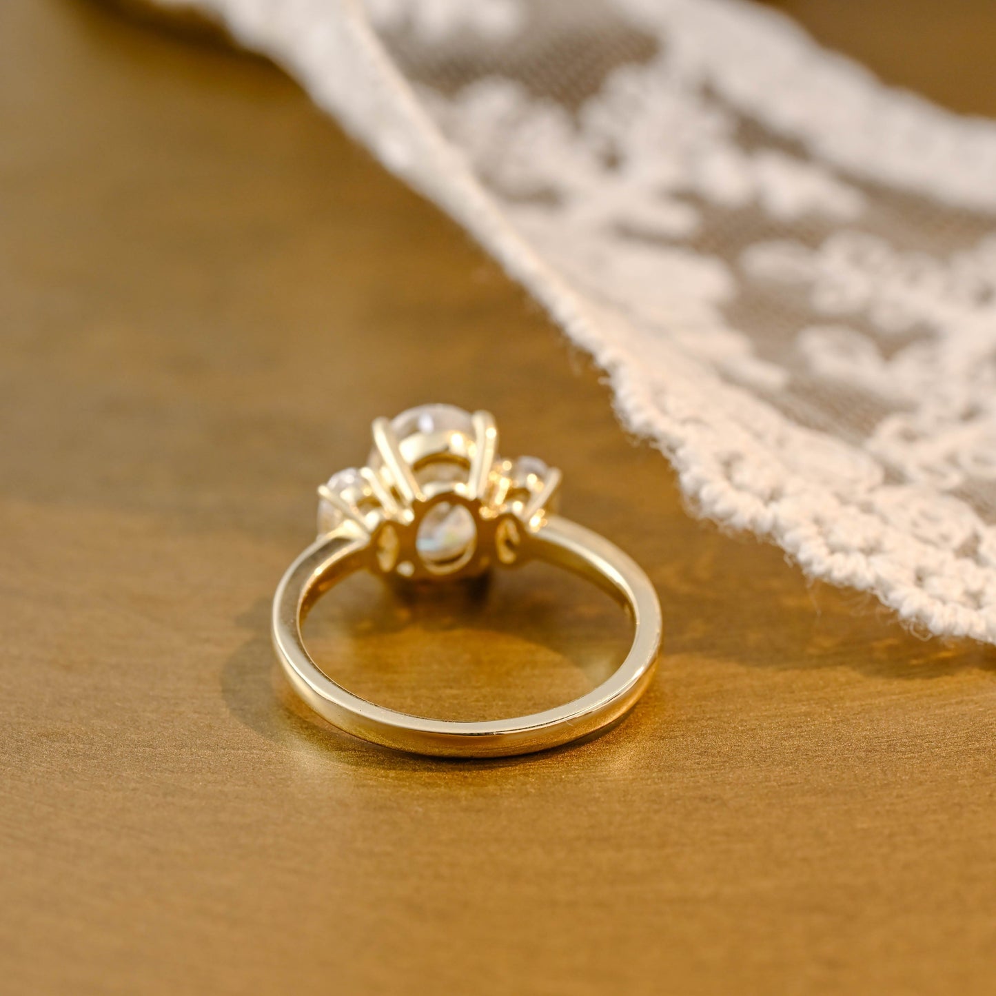 2 CT Round Three Stones Lab Grown Diamond Engagement Ring