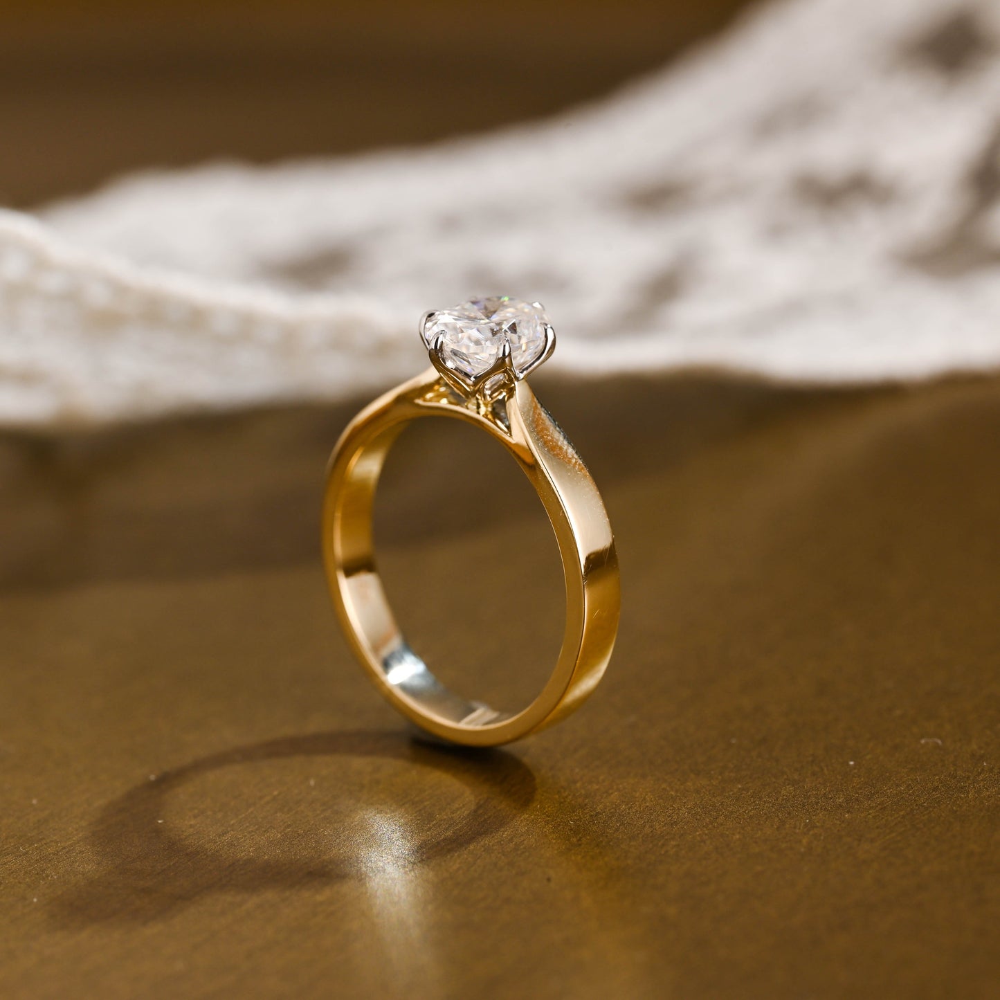 2 CT Round Three Stones Lab Grown Diamond Engagement Ring