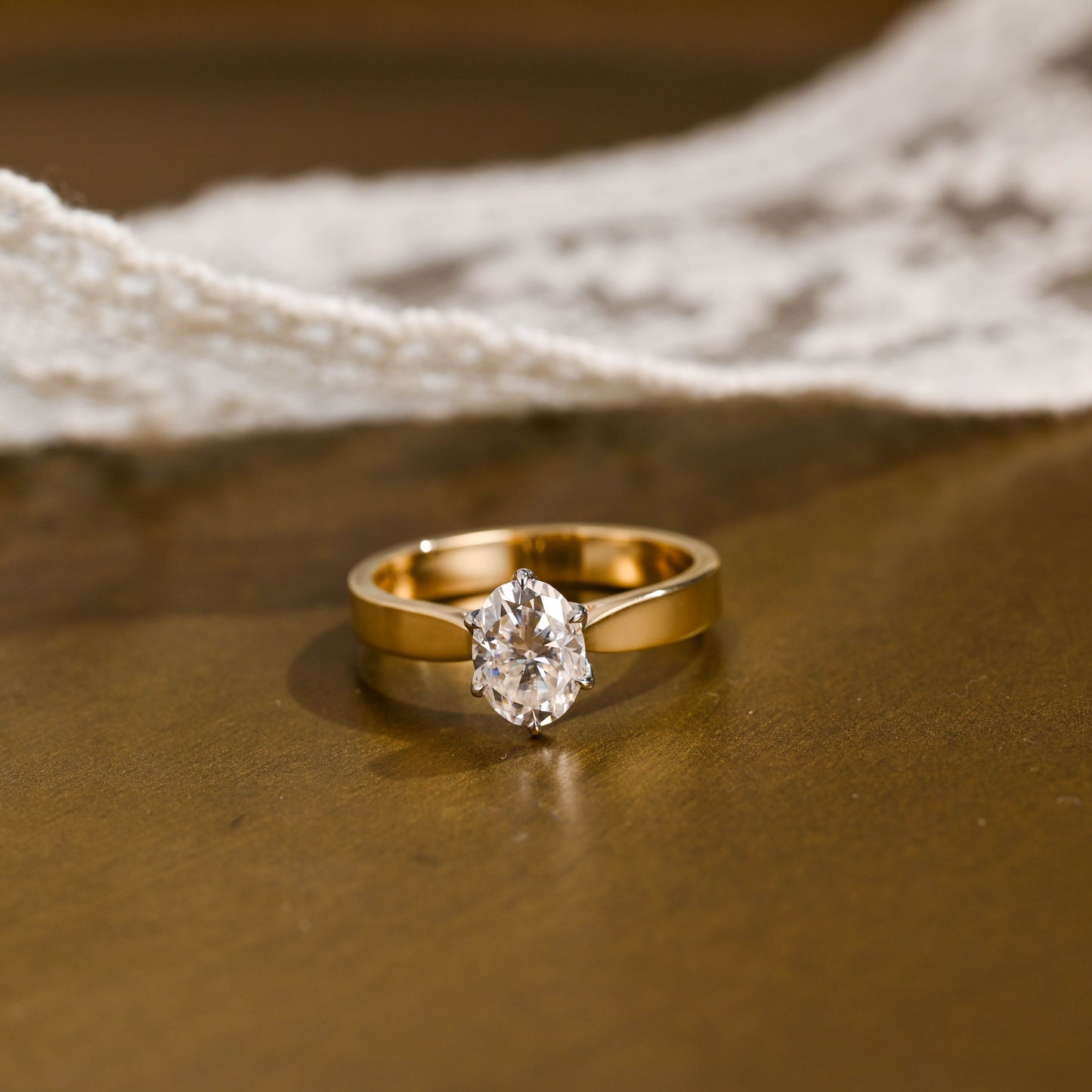 2 CT Round Three Stones Lab Grown Diamond Engagement Ring