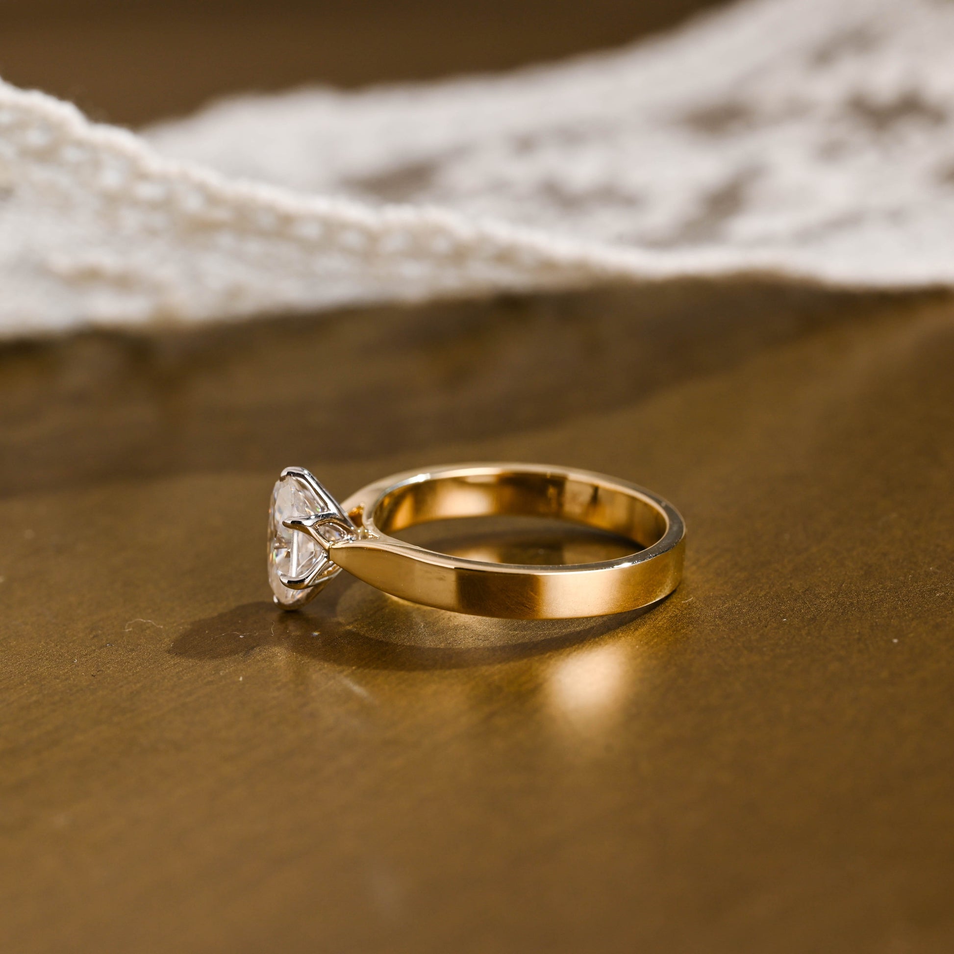 2 CT Round Three Stones Lab Grown Diamond Engagement Ring