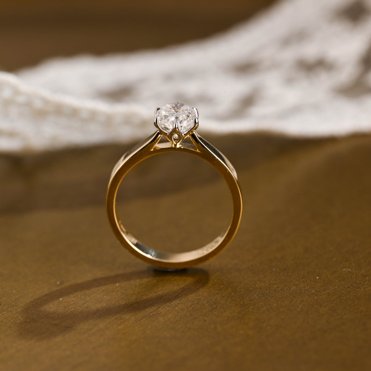2 CT Round Three Stones Lab Grown Diamond Engagement Ring