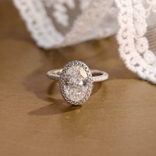 2 CT Round Three Stones Lab Grown Diamond Engagement Ring