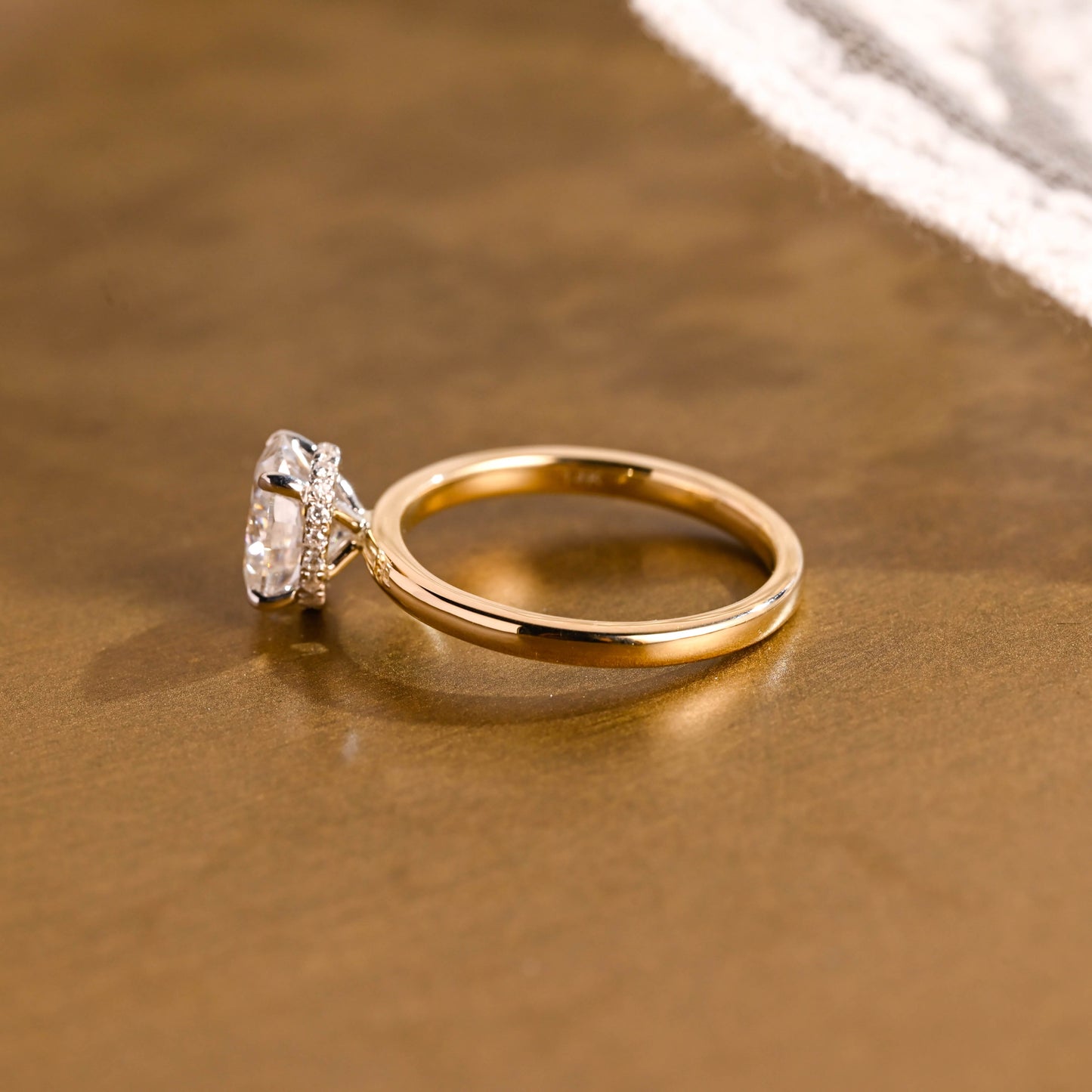 2 CT Round Three Stones Lab Grown Diamond Engagement Ring
