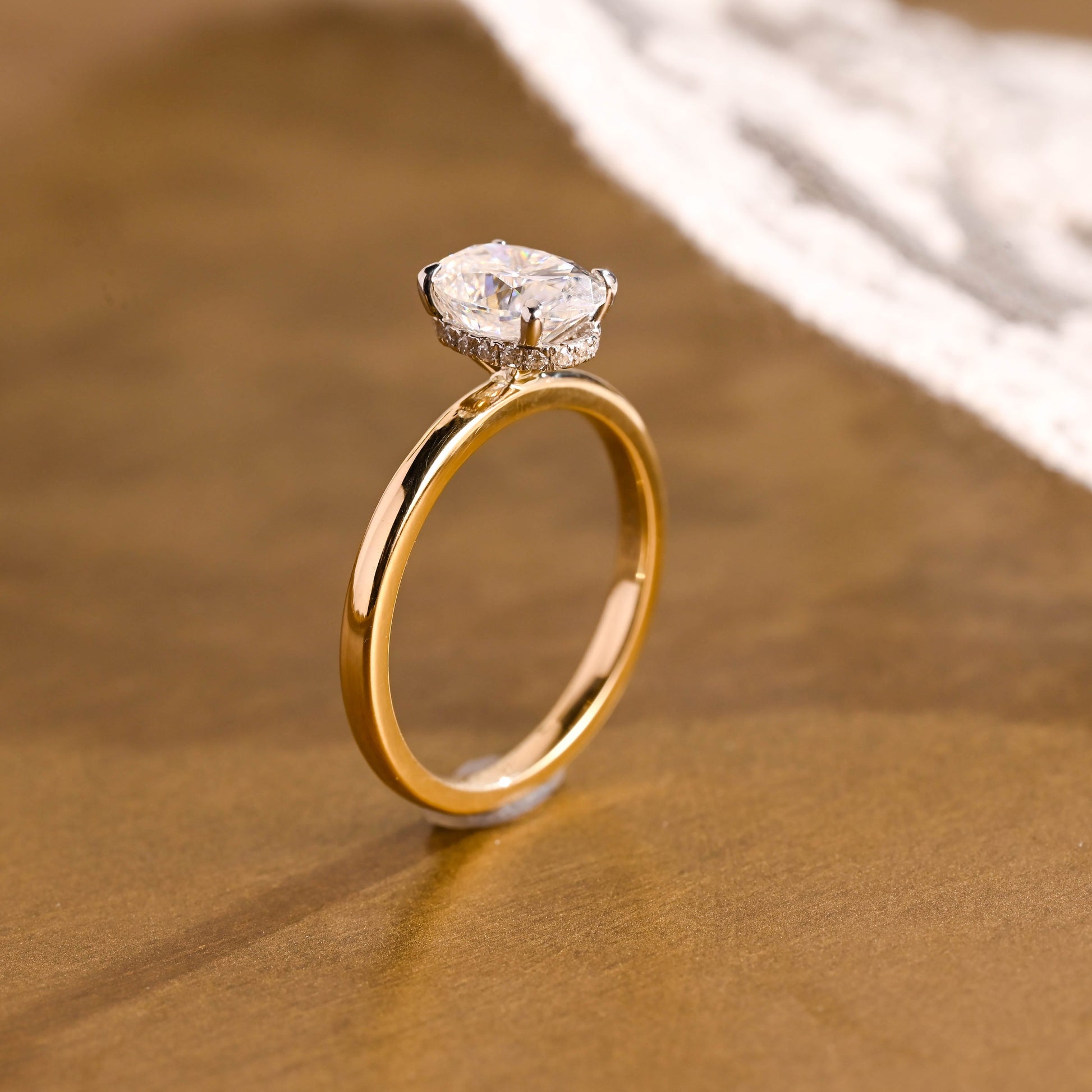 2 CT Round Three Stones Lab Grown Diamond Engagement Ring