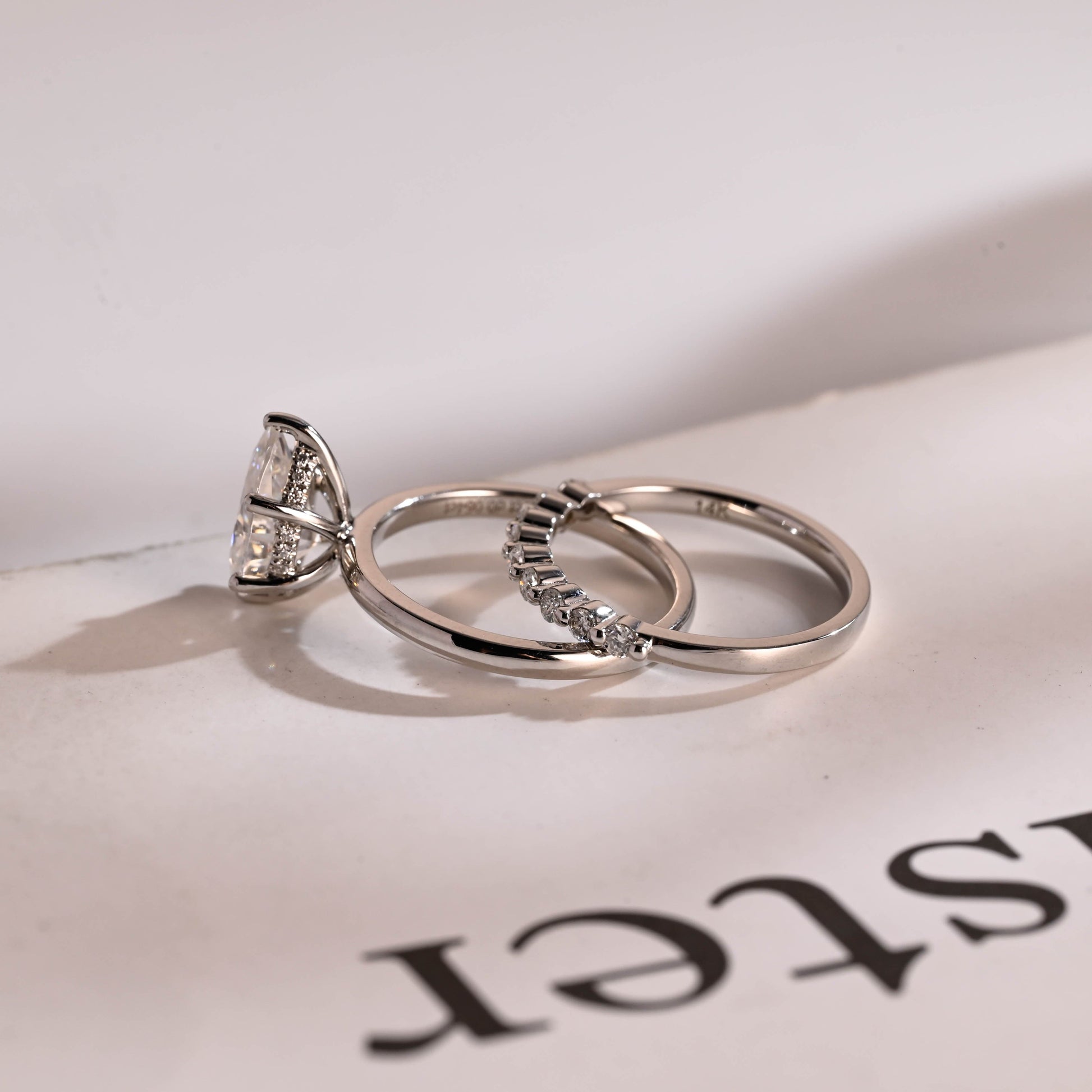 3.0 CT Round Pave Lab Grown Diamond Bridal Set