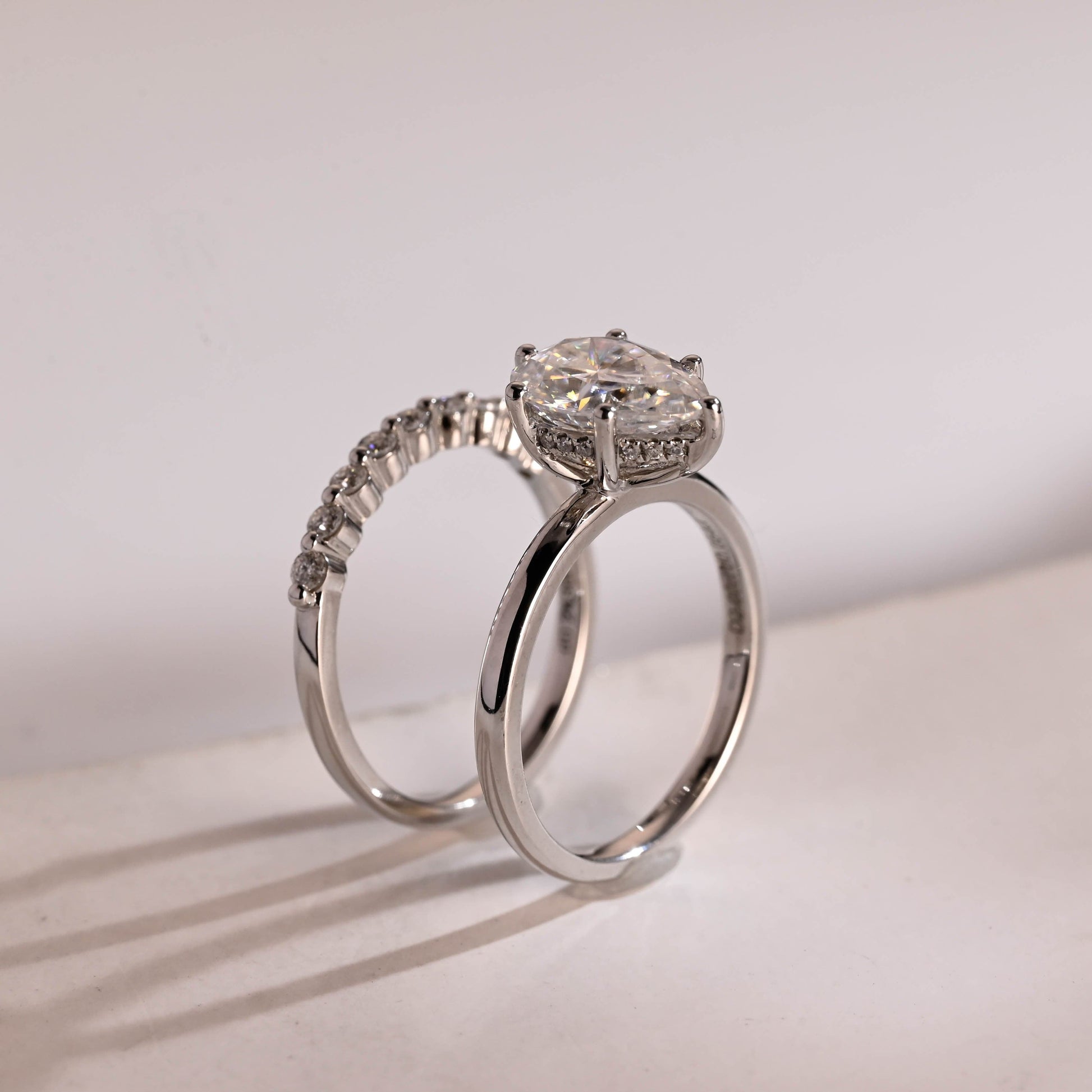 3.0 CT Round Pave Lab Grown Diamond Bridal Set