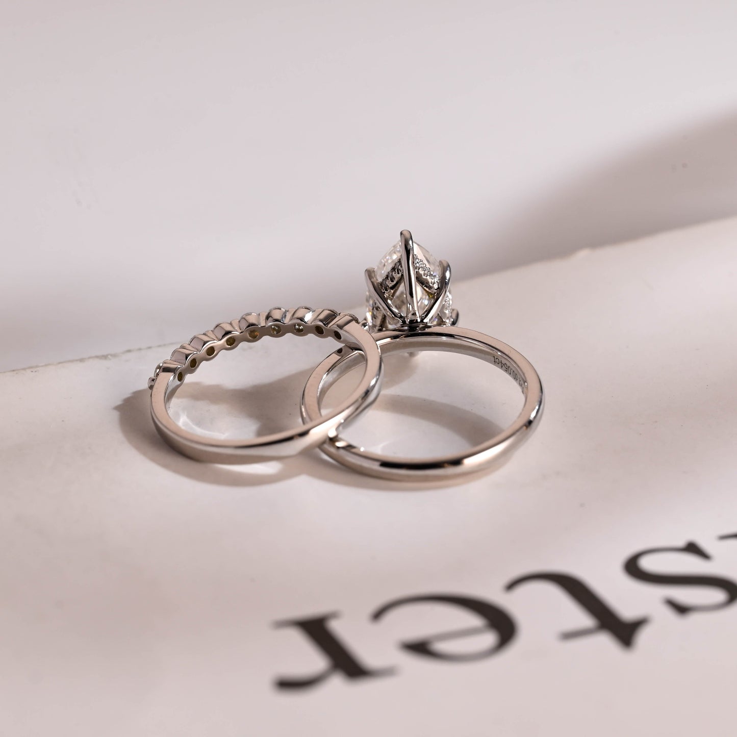 3.0 CT Round Pave Lab Grown Diamond Bridal Set