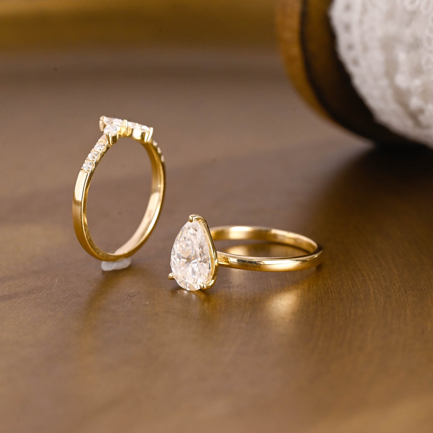 3.0 CT Round Pave Lab Grown Diamond Bridal Set