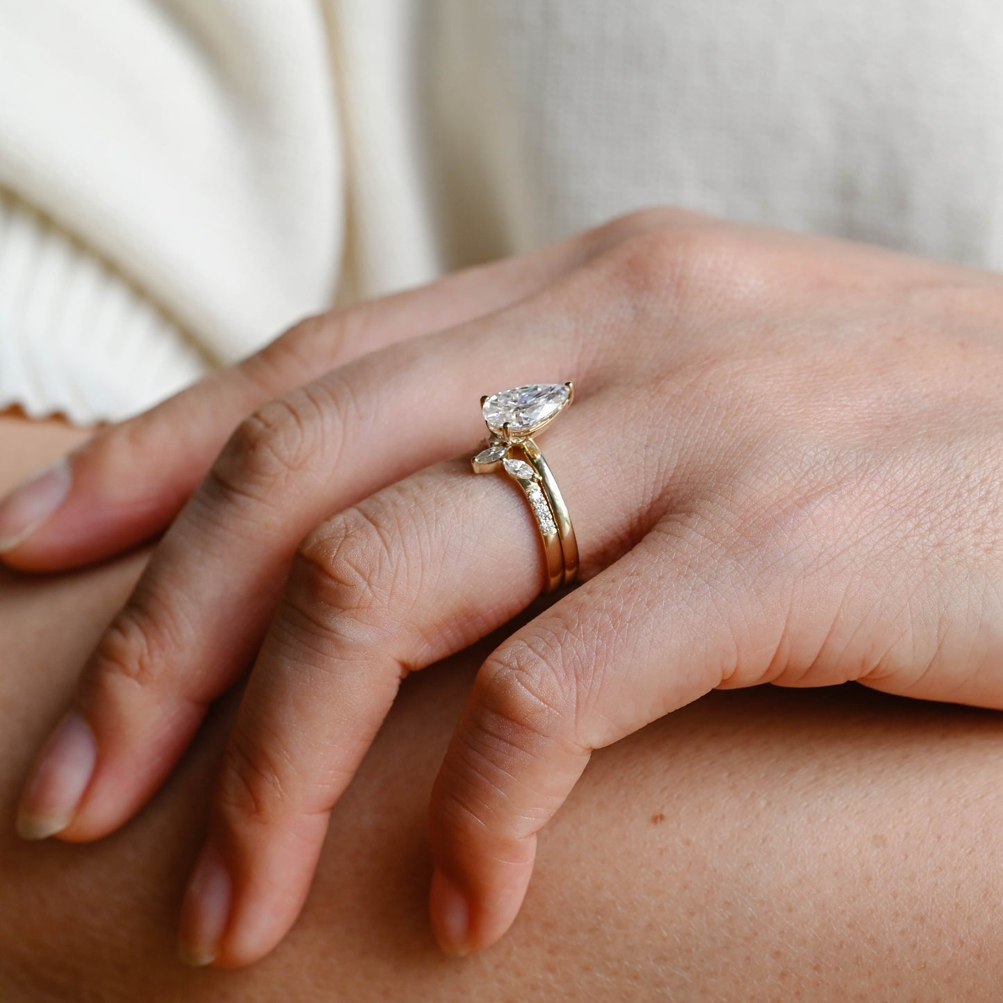 3.0 CT Round Pave Lab Grown Diamond Bridal Set