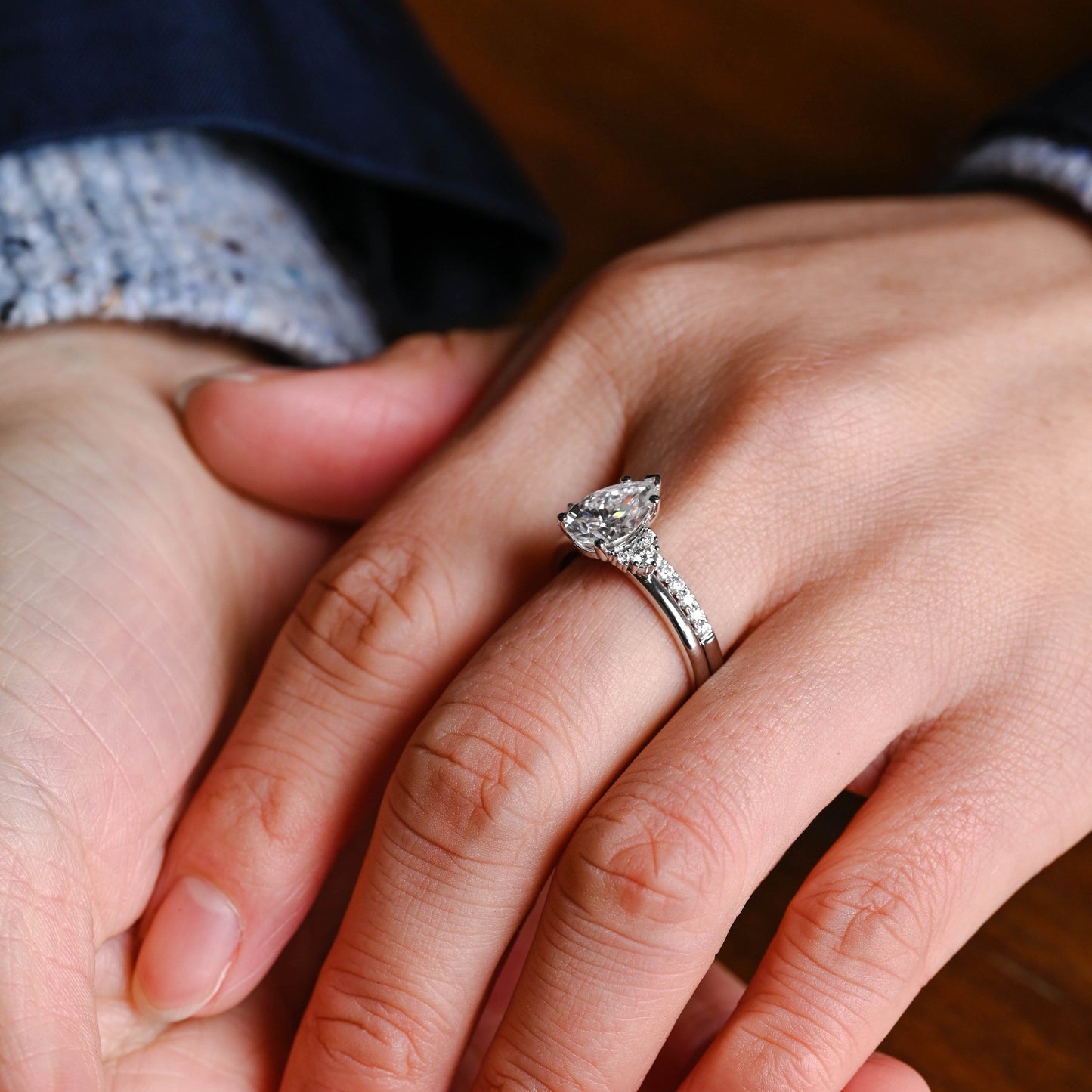 3.0 CT Round Pave Lab Grown Diamond Bridal Set
