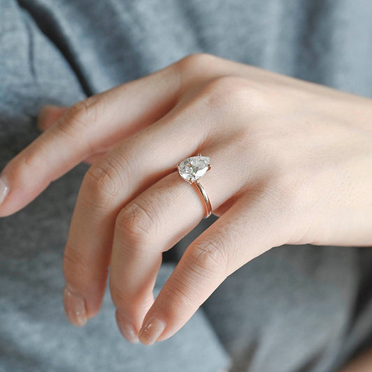 2 CT Round Three Stones Lab Grown Diamond Engagement Ring