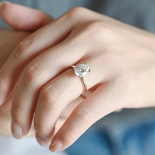 2 CT Round Three Stones Lab Grown Diamond Engagement Ring