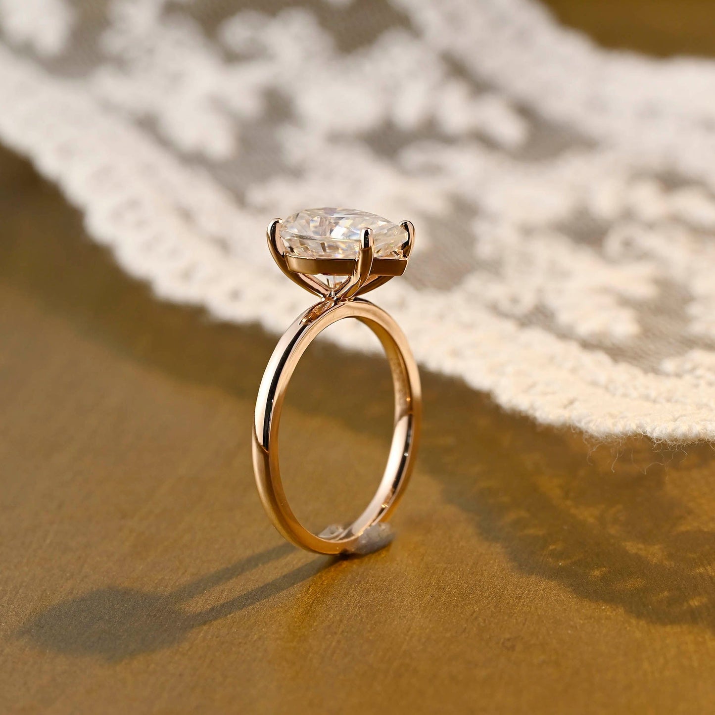 2 CT Round Three Stones Lab Grown Diamond Engagement Ring