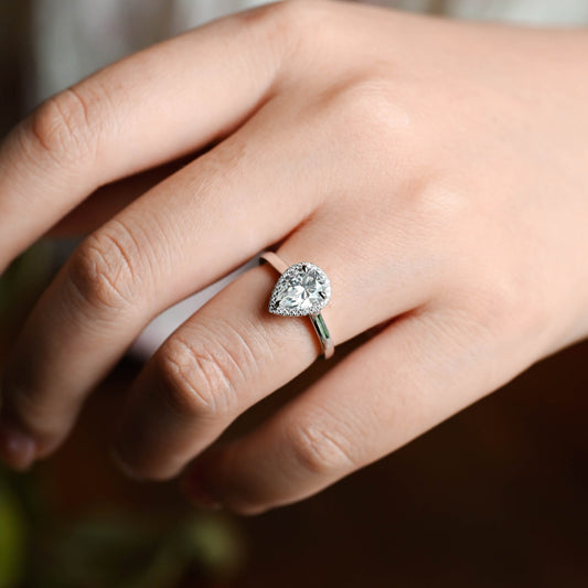 2 CT Round Three Stones Lab Grown Diamond Engagement Ring