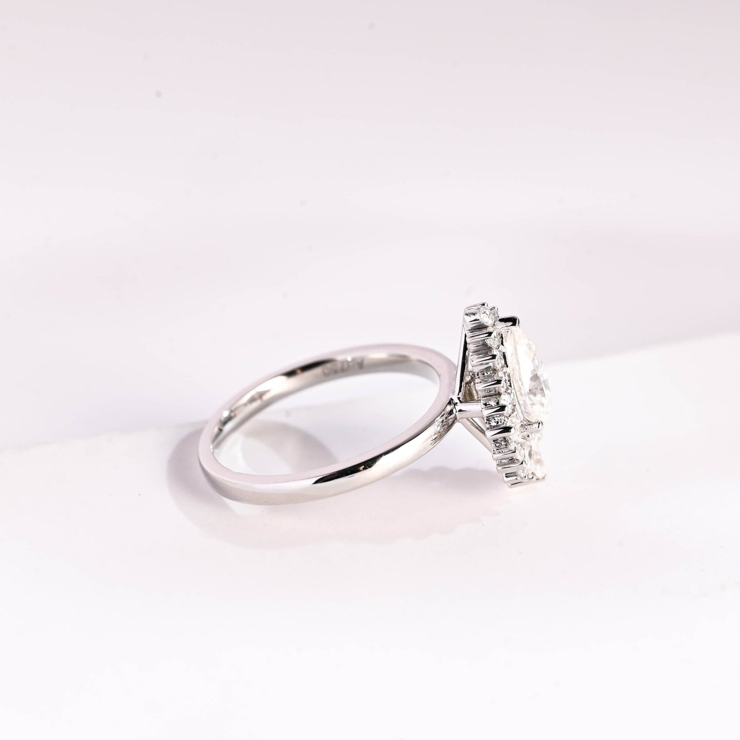 2 CT Round Three Stones Lab Grown Diamond Engagement Ring