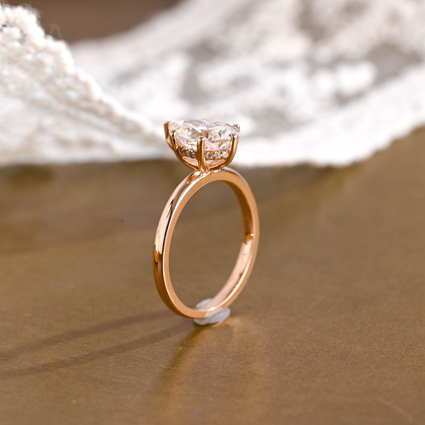 2 CT Round Three Stones Lab Grown Diamond Engagement Ring