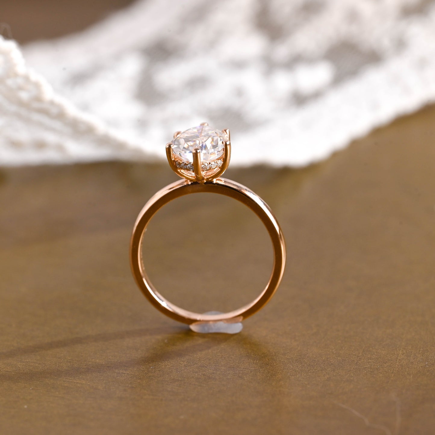 2 CT Round Three Stones Lab Grown Diamond Engagement Ring